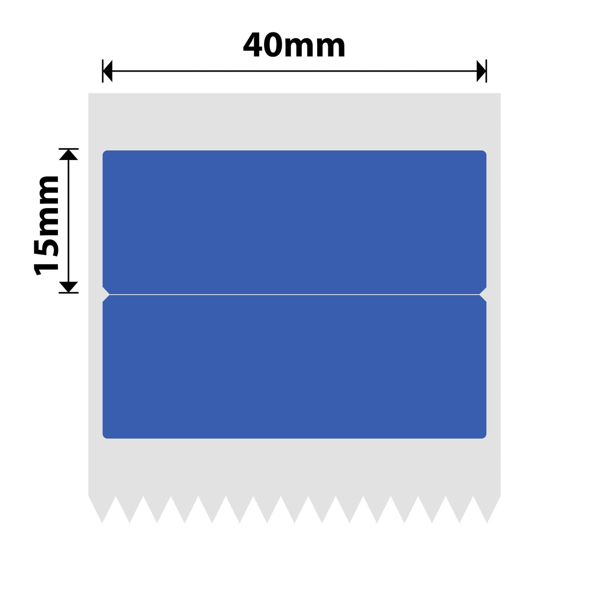 NB441 - NIIMBOT - B1 / B21 / B3S - 40*15/2MM - 460 BLOU TERMIESE ETIKETTE