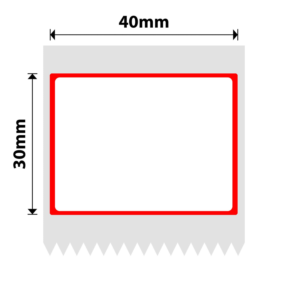NB444 - NIIMBOT - B1 / B21 / B3S - 40*30MM - 230 TERMIESE ETIKETTE - ROOI RAAMONTWERP