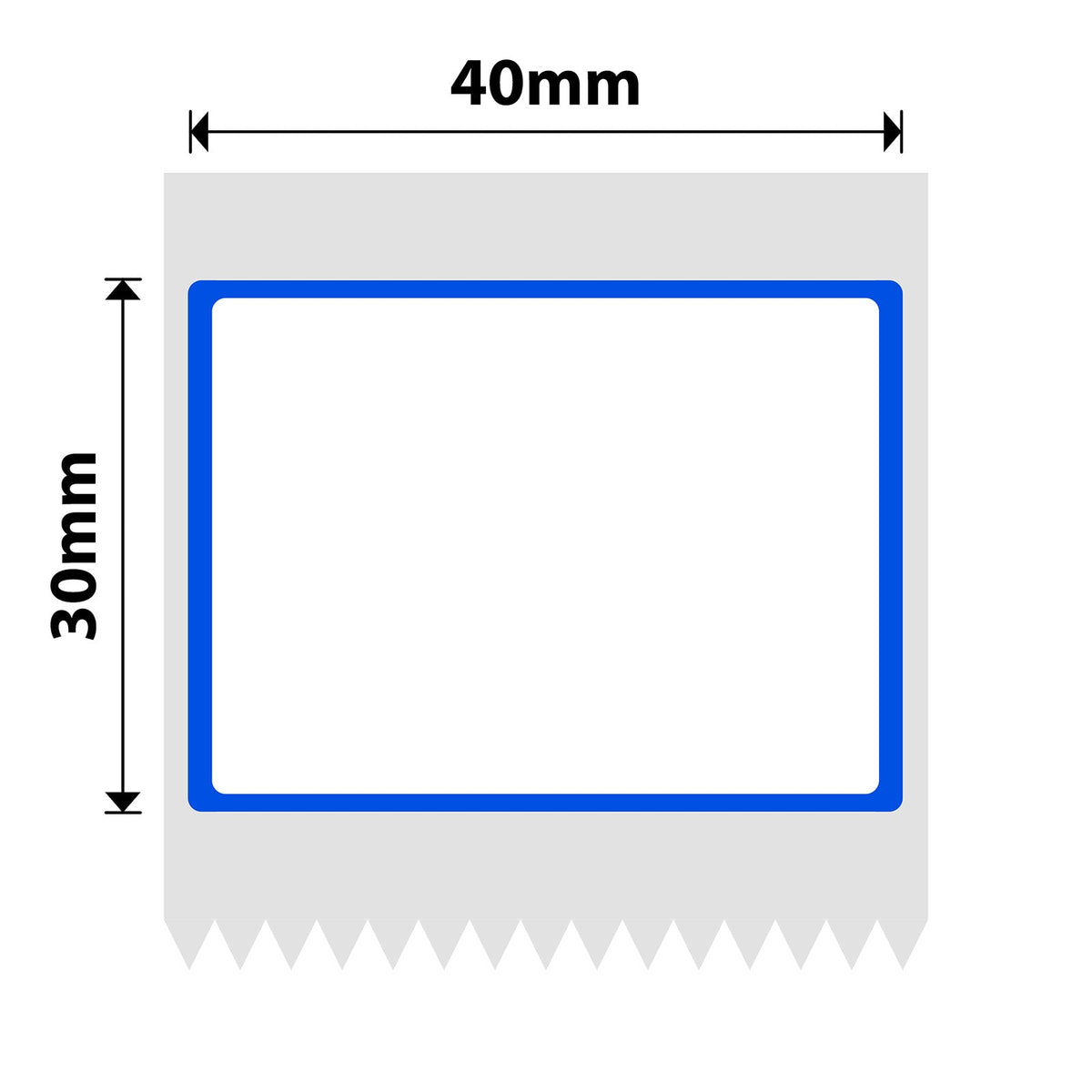NB445 - NIIMBOT - B1 / B21 / B3S - 40*30MM - 230 ETIKETTE PER ROL - BLOU RAAMONTWERP