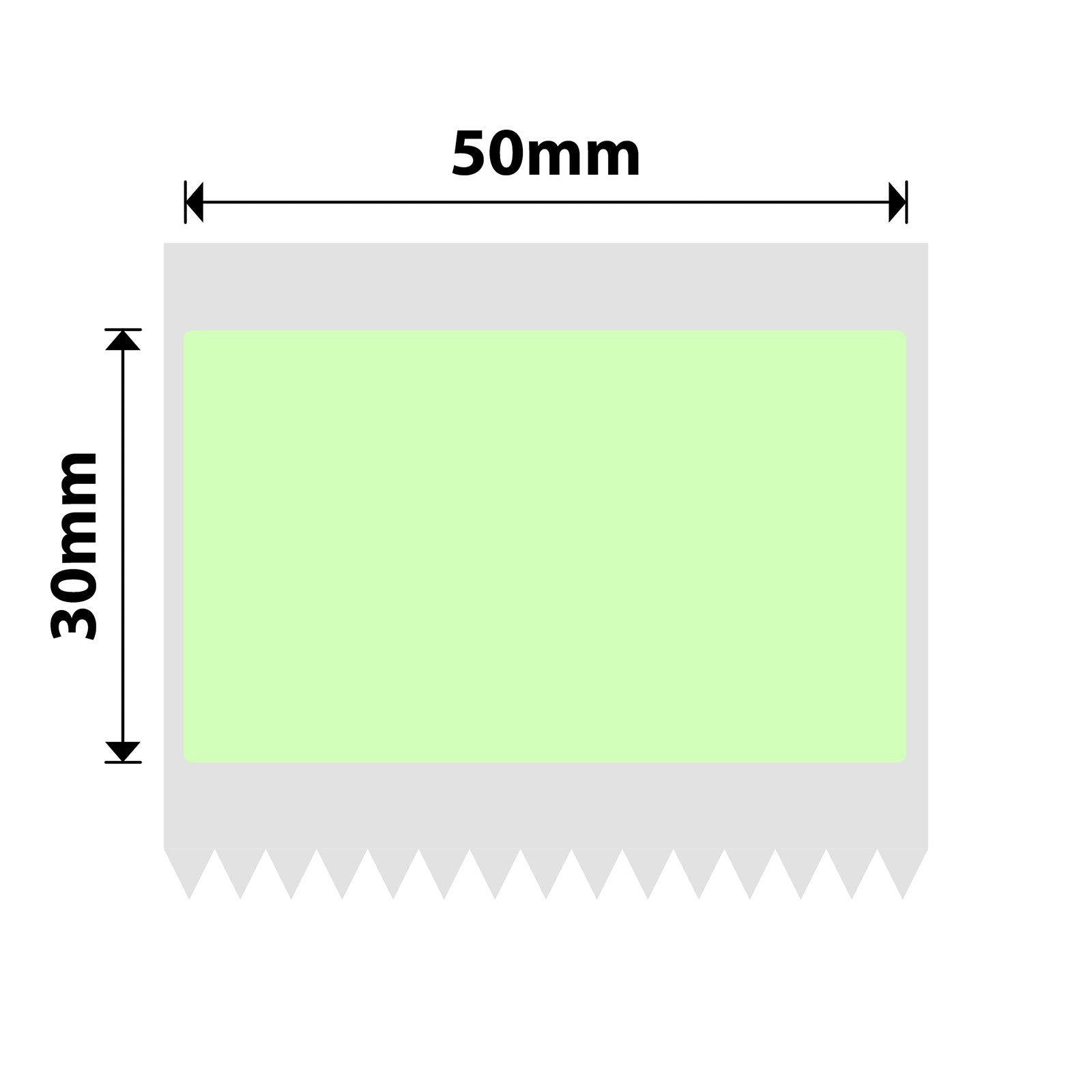 NB447 - NIIMBOT - B1 / B21 / B3S - 50*30MM - 230 SOLIEDE GROEN TERMIESE ETIKETTE