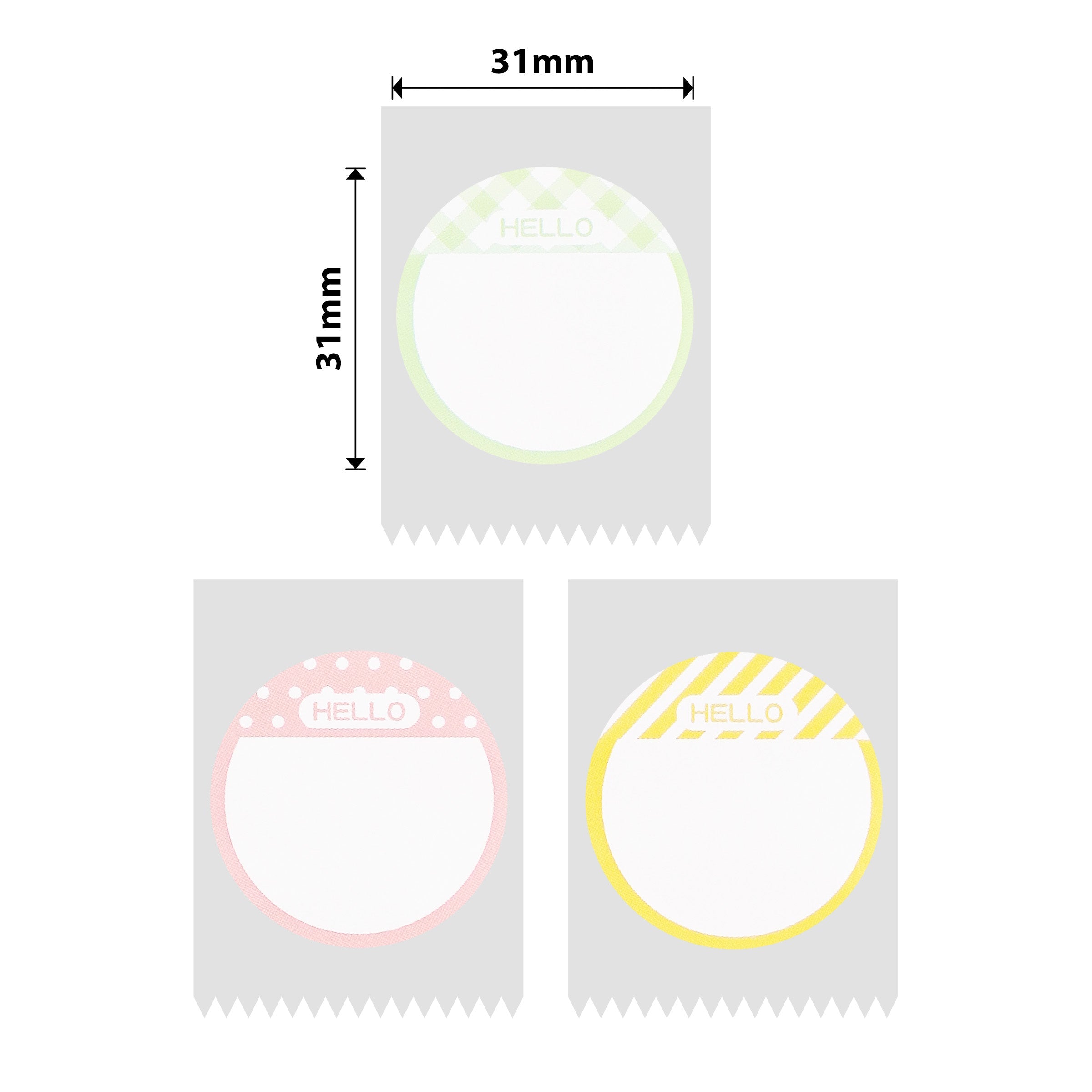 NB449 - NIIMBOT - B1 / B21 / B3S - T31*31 - 220 ETIKETTE PER ROL - HELLO DESIGN