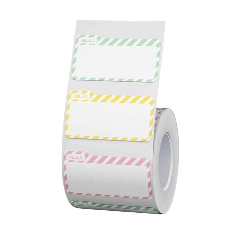 NB457 - NIIMBOT - B1 / B21 / B3S - 40*21.5MM - 300 TERMIESE ETIKETTE (VEELKLEURIG) - HALLO NAAMETJIE-ONTWERP