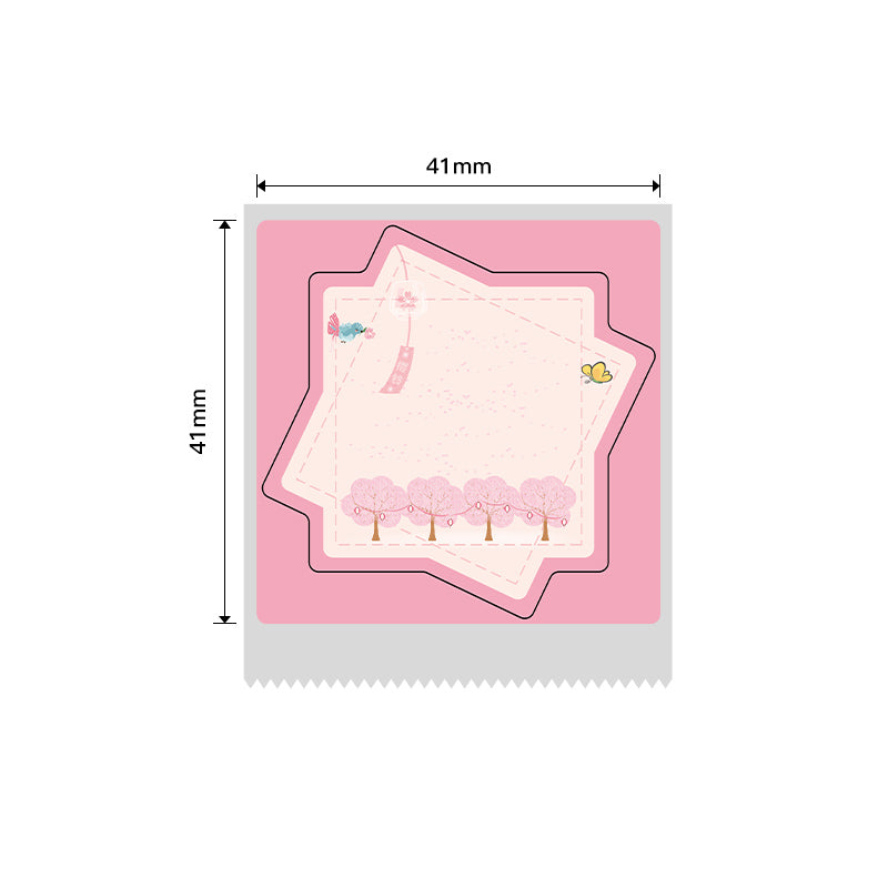 NB458 - NIIMBOT - B1 / B21 / B3S - T41*41MM - 170 TERMIESE ETIKETTE - KERSIEBLOMONTWERP