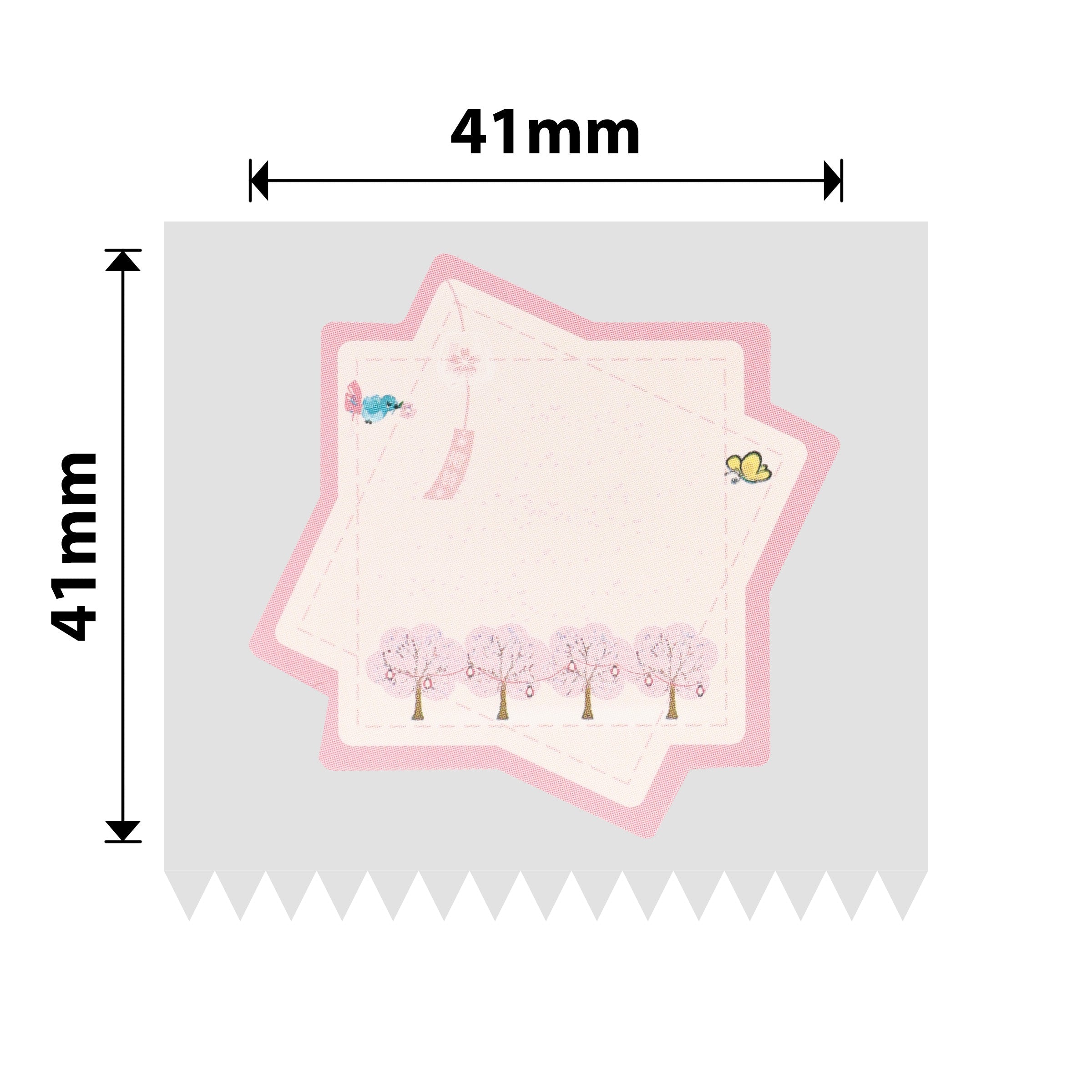 NB458 - NIIMBOT - B1 / B21 / B3S - T41*41MM - 170 TERMIESE ETIKETTE - KERSIEBLOMONTWERP