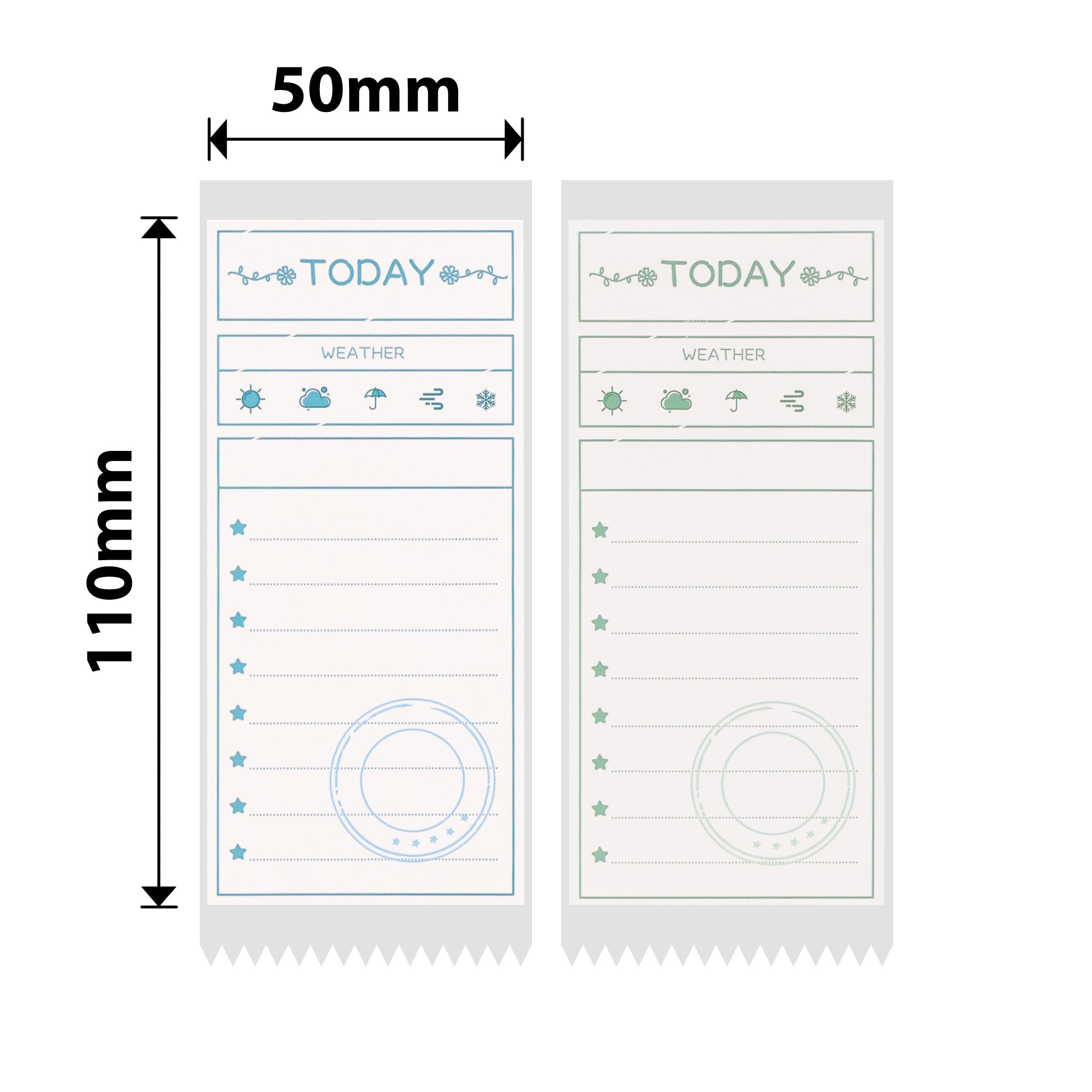 NB462 - NIIMBOT - B1 / B21 / B3S - 50*110MM - 70 TERMIESE ETIKETTE - TAKE DO LYS ONTWERP