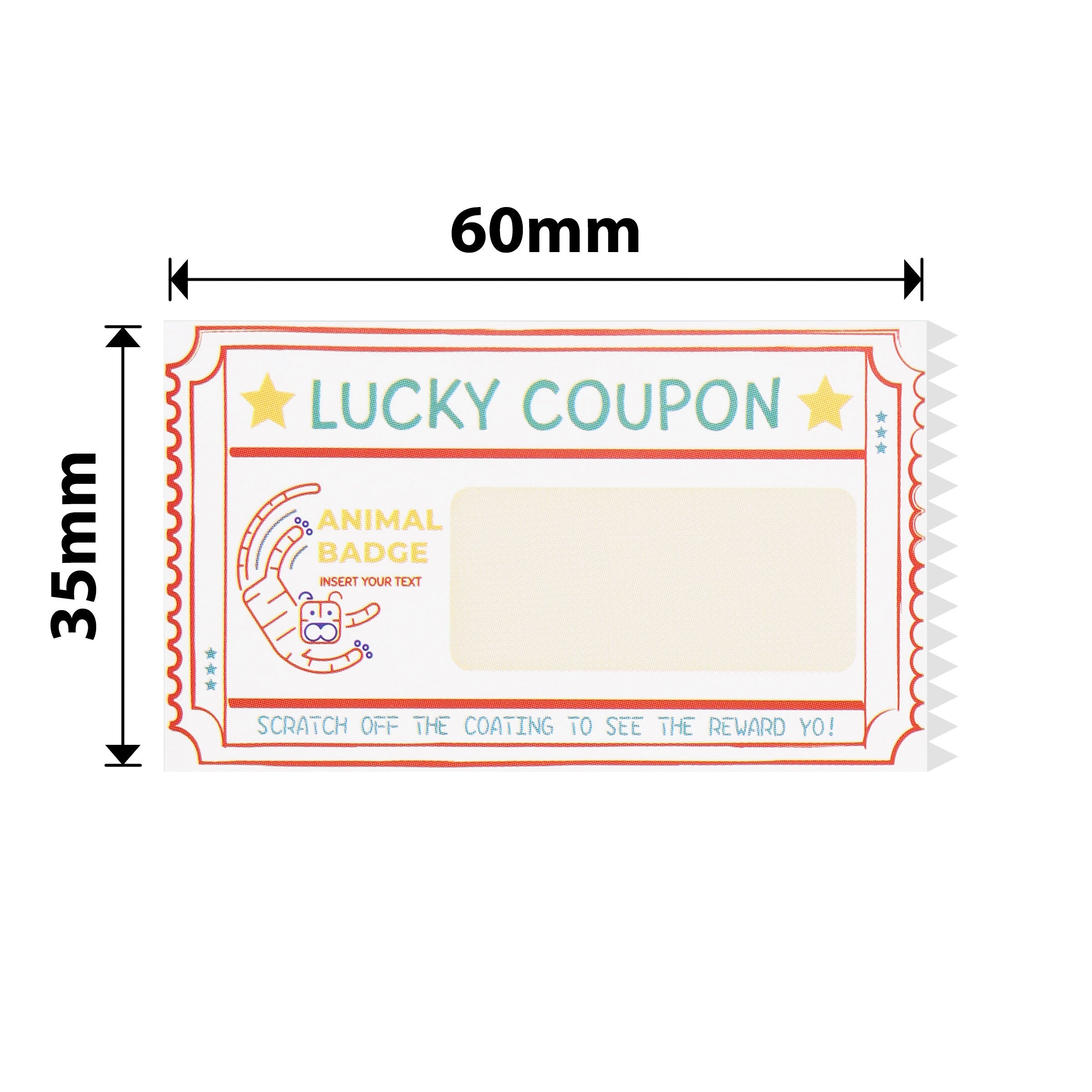 NB472 - NIIMBOT - B1 / B21 / B3S - TP35*60 - 115 ETIKETTE PER ROL - LUCKY TIGER ONTWERP