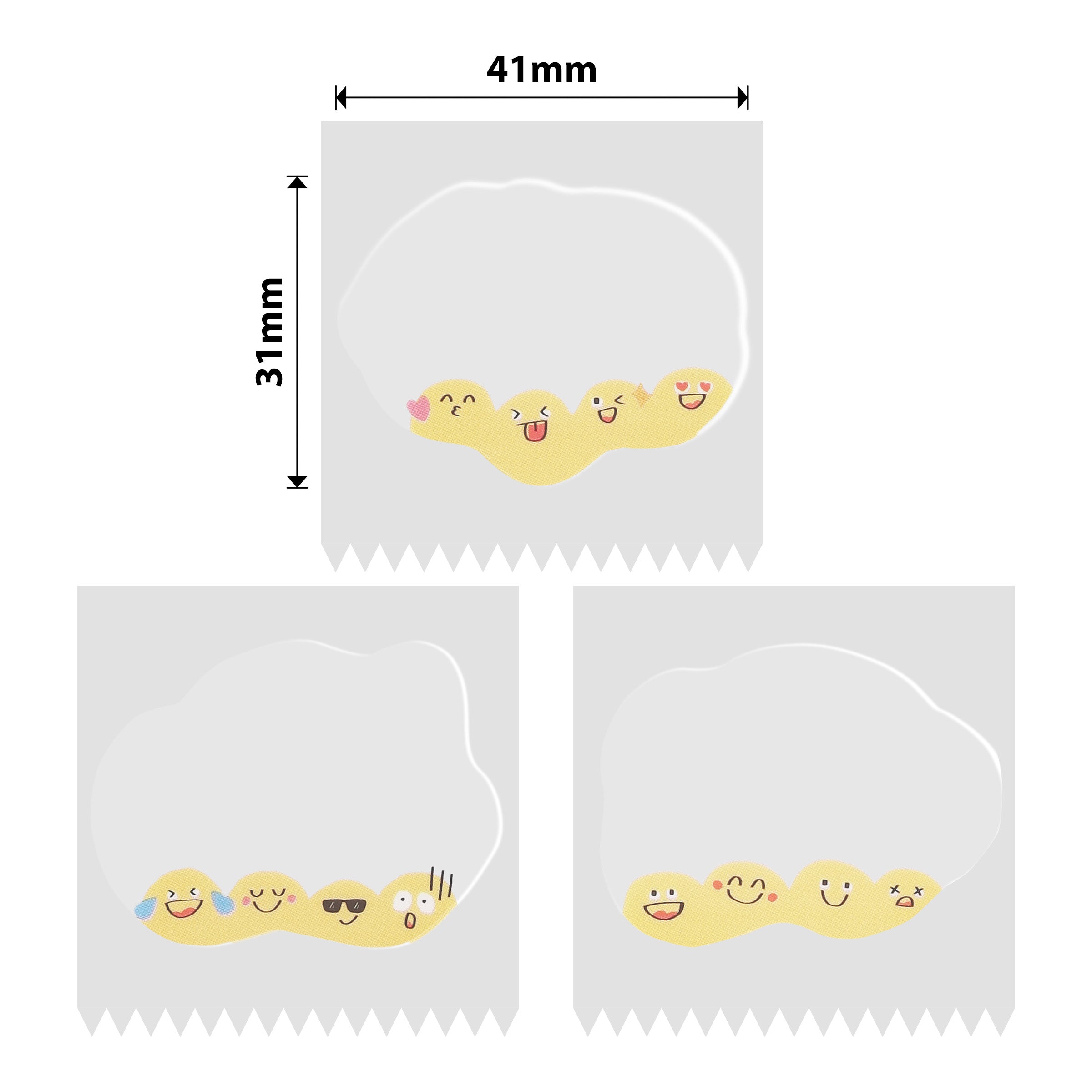 NB473 - NIIMBOT - B1 / B21 / B3S - TT41*31 - 220 ETIKETTE PER ROL - OULIKE EMOJIS-ONTWERP