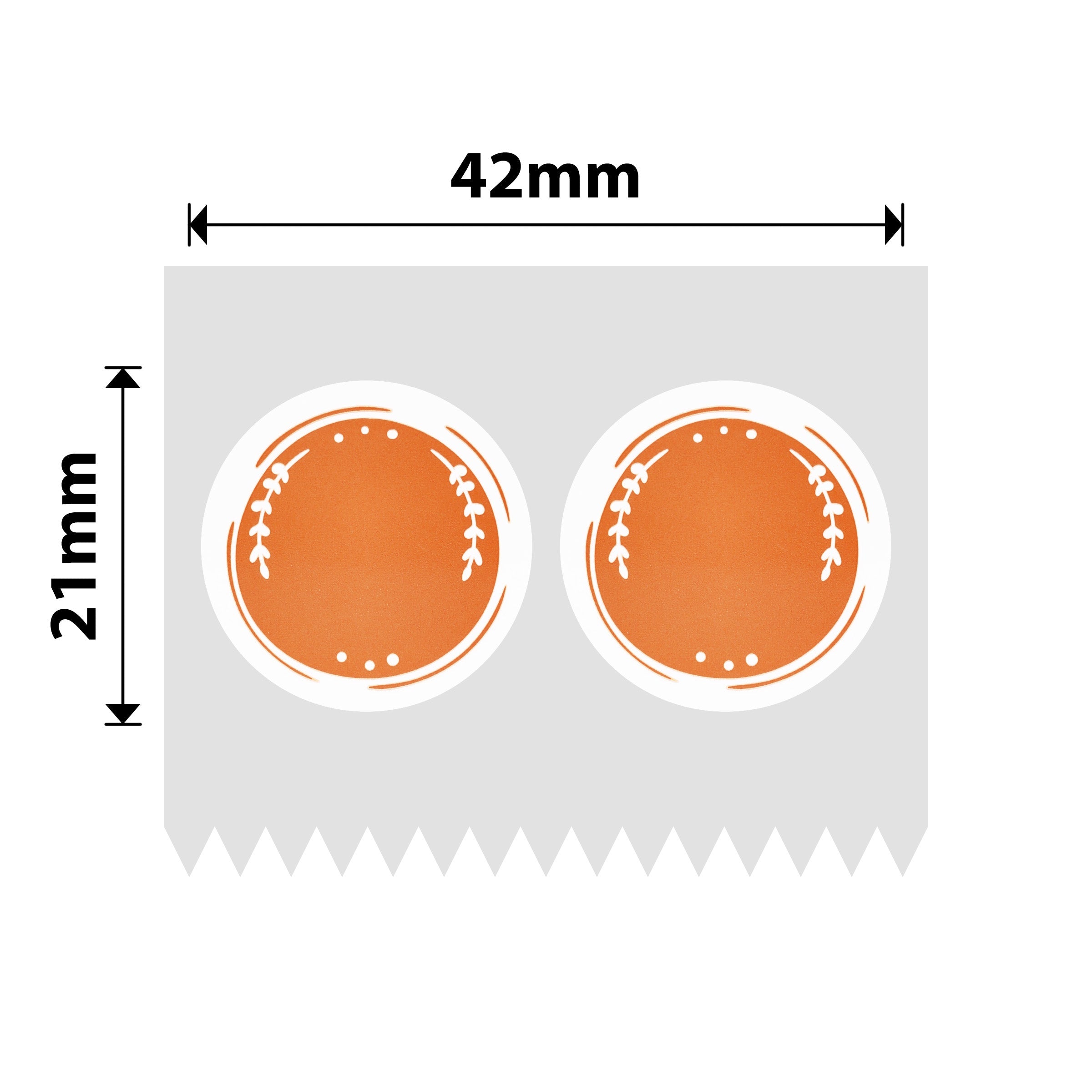 NB475 - NIIMBOT - B1 / B21 / B3S - 42*21MM - 310 RONDE ORANJE TERMIESE ETIKETTE