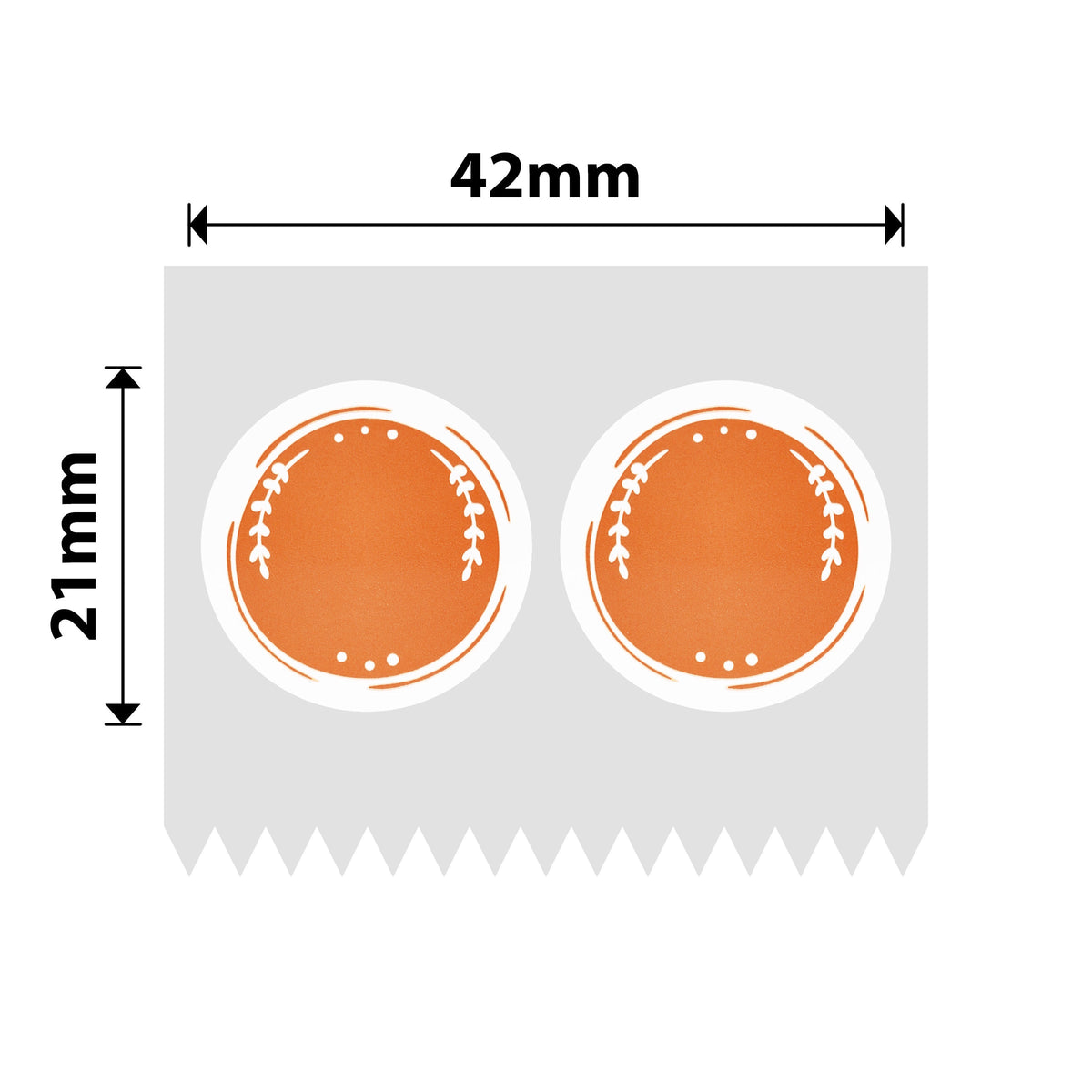 NIIMBOT - B Range - 42x21mm - Orange Round - 310 Labels