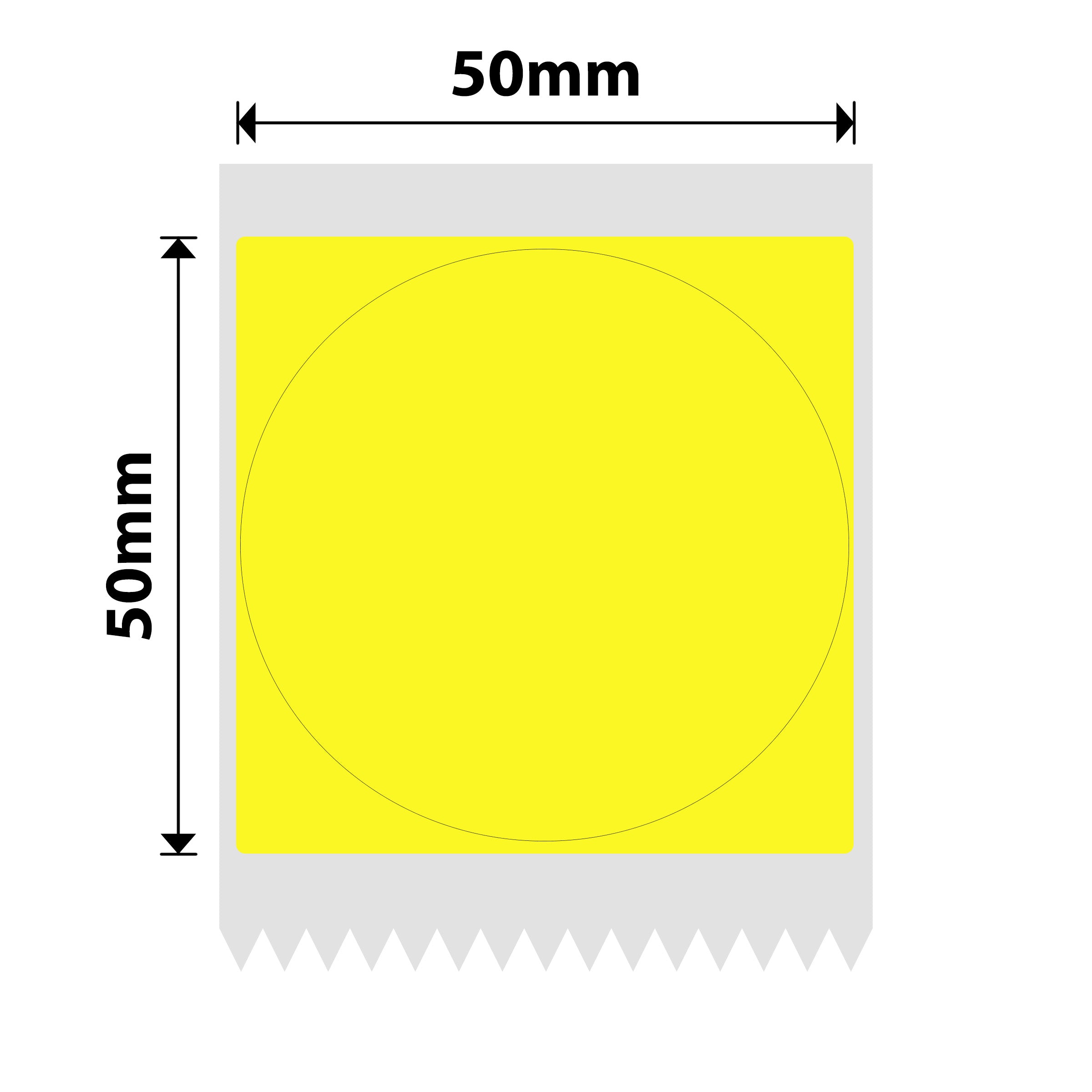 NIIMBOT - B Range - 50x50mm - Yellow Round - 150 Labels