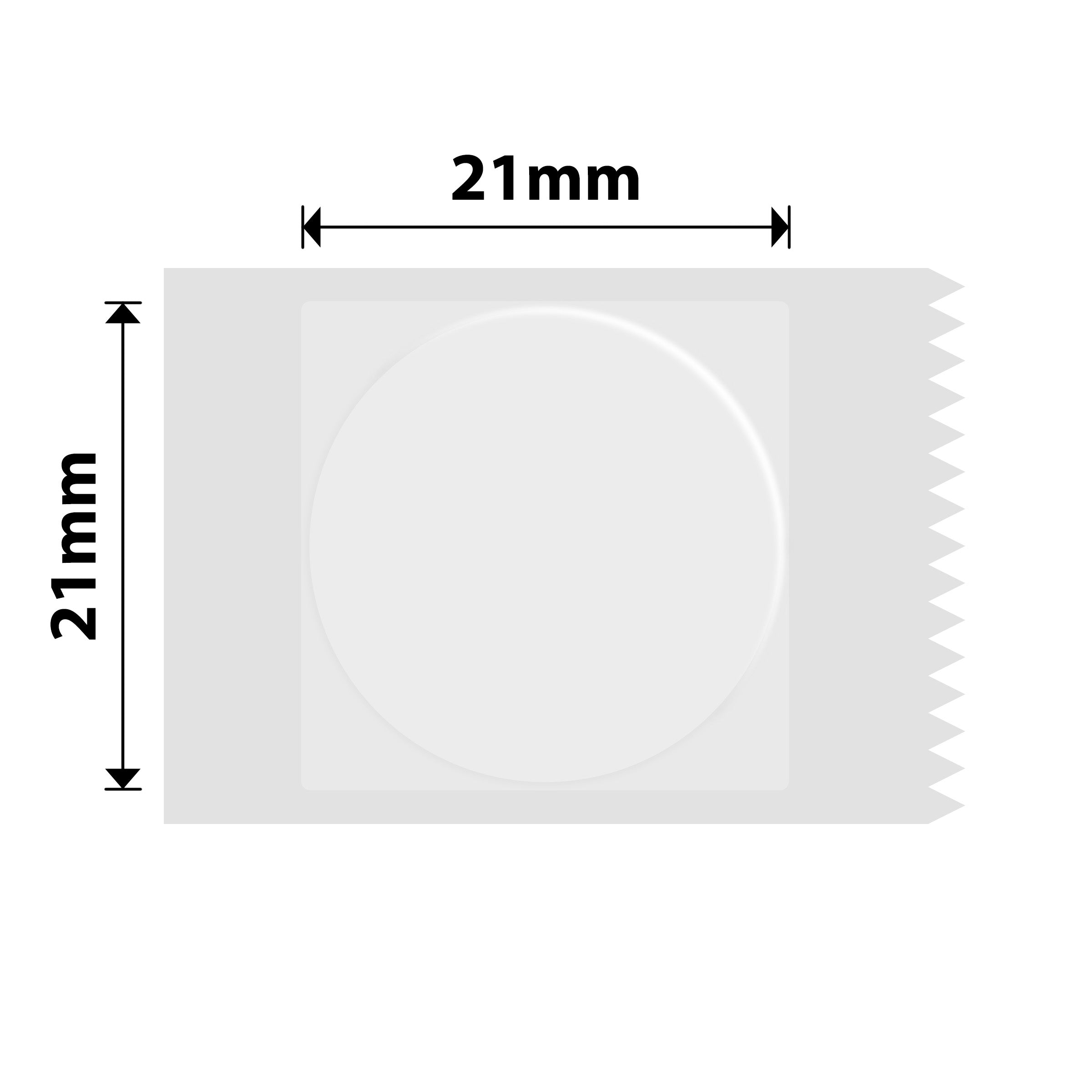 NB522 - NIIMBOT - B1 / B21 / B3S - T21*21MM - 305 ETIKETTE PER ROL - ROND - DEURSIGTIG