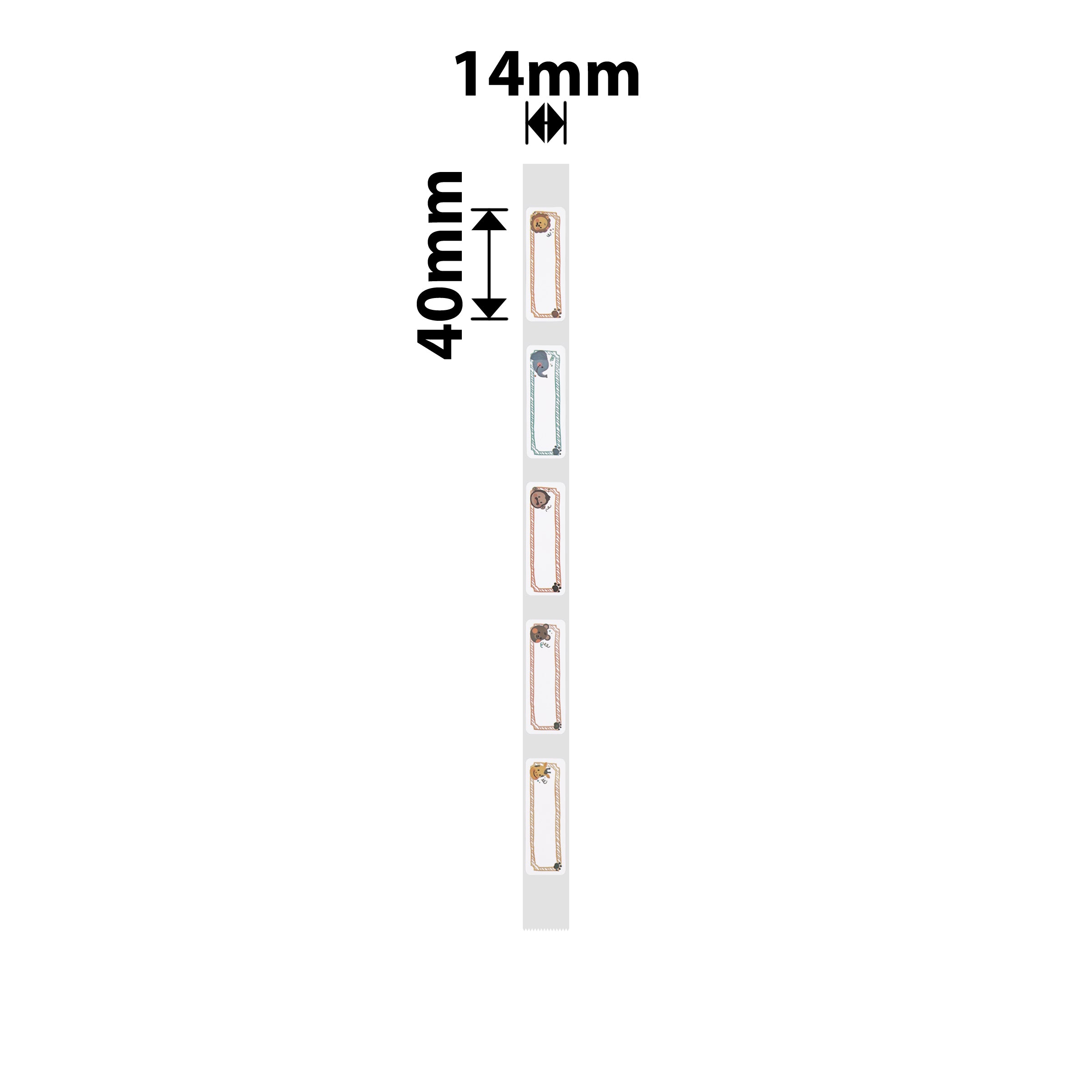 NB527 - NIIMBOT - B18 - PU14*40mm - 60 AMALEBULA NGOKUQONGQWA NGAMUNYE - I-IRON KU-LABEL - UMBALA - ISEKSI ESIKHATHINI