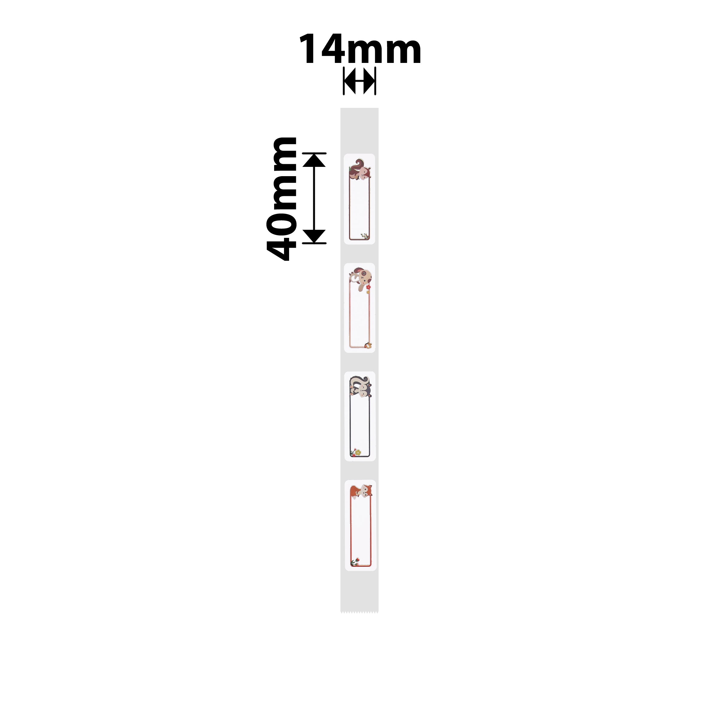 NB528 - NIIMBOT - B18 - PU14*40mm - 60 AMALEBULA NGALINYE ROLL - IRON KU-LABEL - FUN JUNGLE