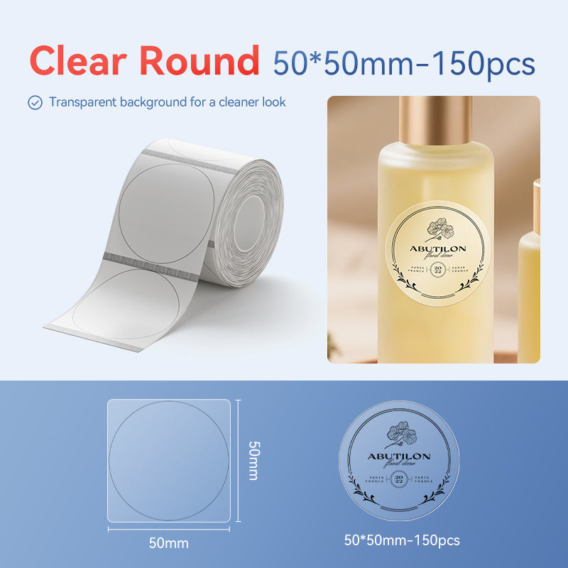 NB532 - NIIMBOT - B1 / B21 / B3S / B4 - 50X50MM - 150 LABELS PER ROLL - TRANSPARENT