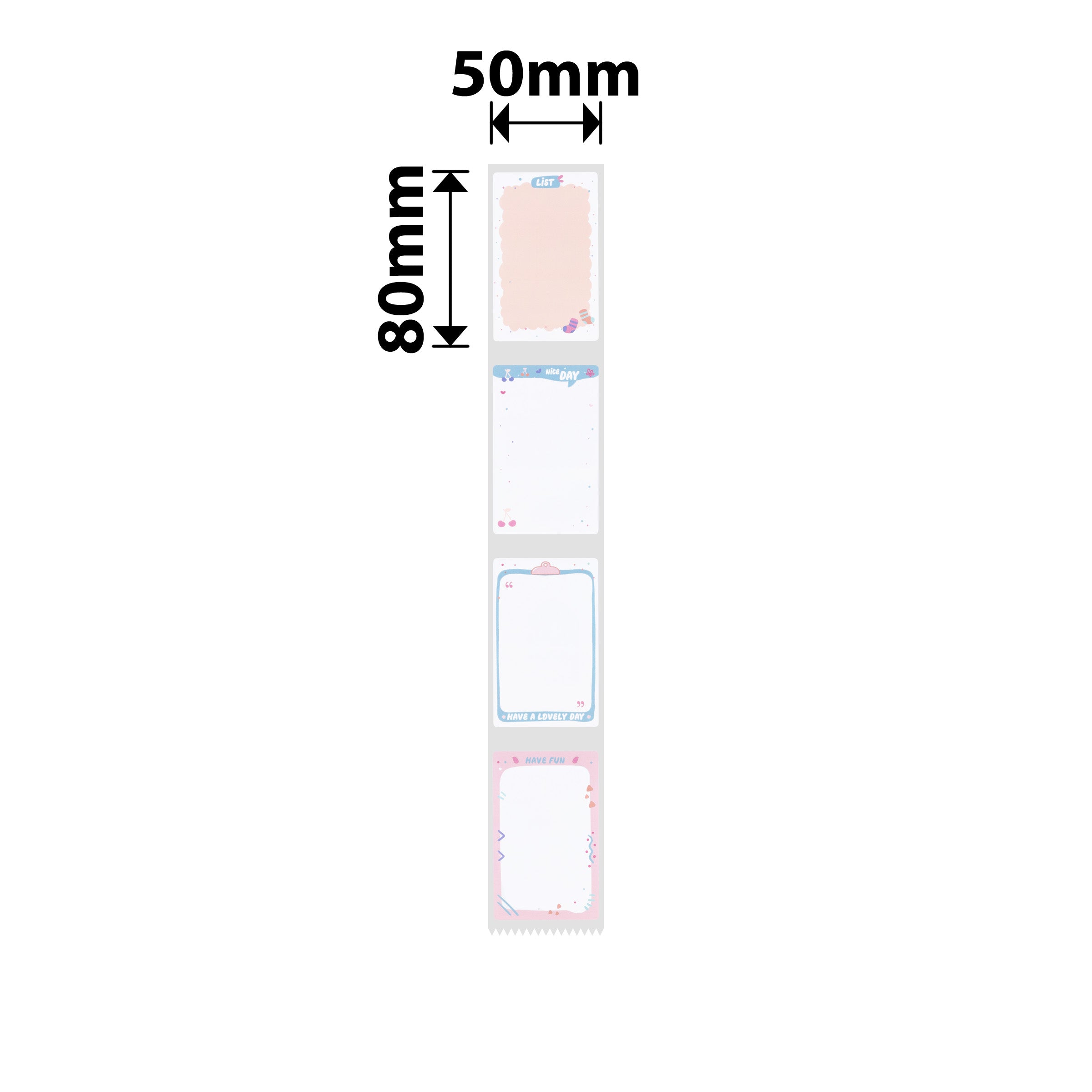 NB533 - NIIMBOT - B1 / B21 / B3S - T50X80MM - 95 LABELS - CUTE MEMO
