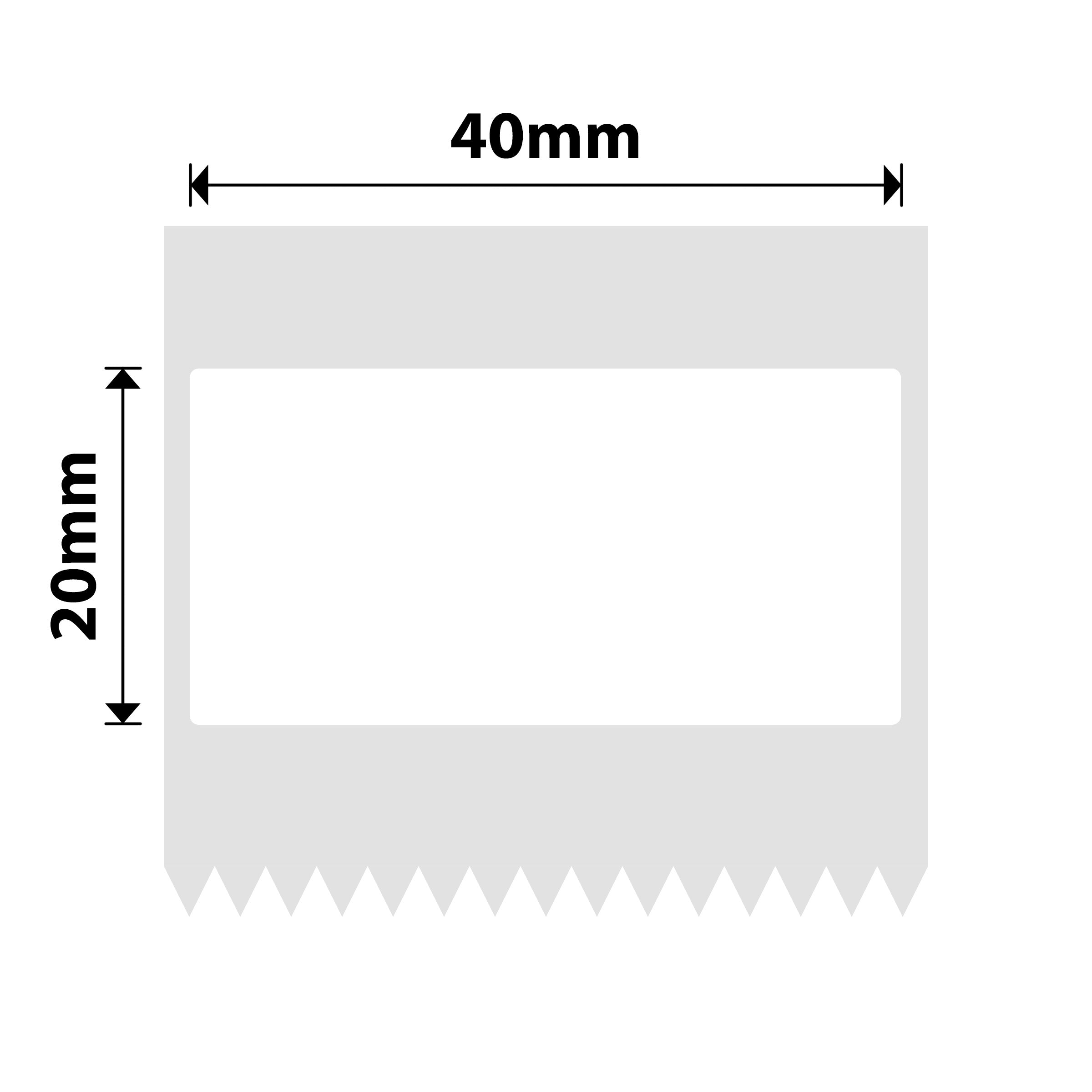 NB543 - Niimbot - K2 / K3 - 40x20mm - 1,300 White Labels