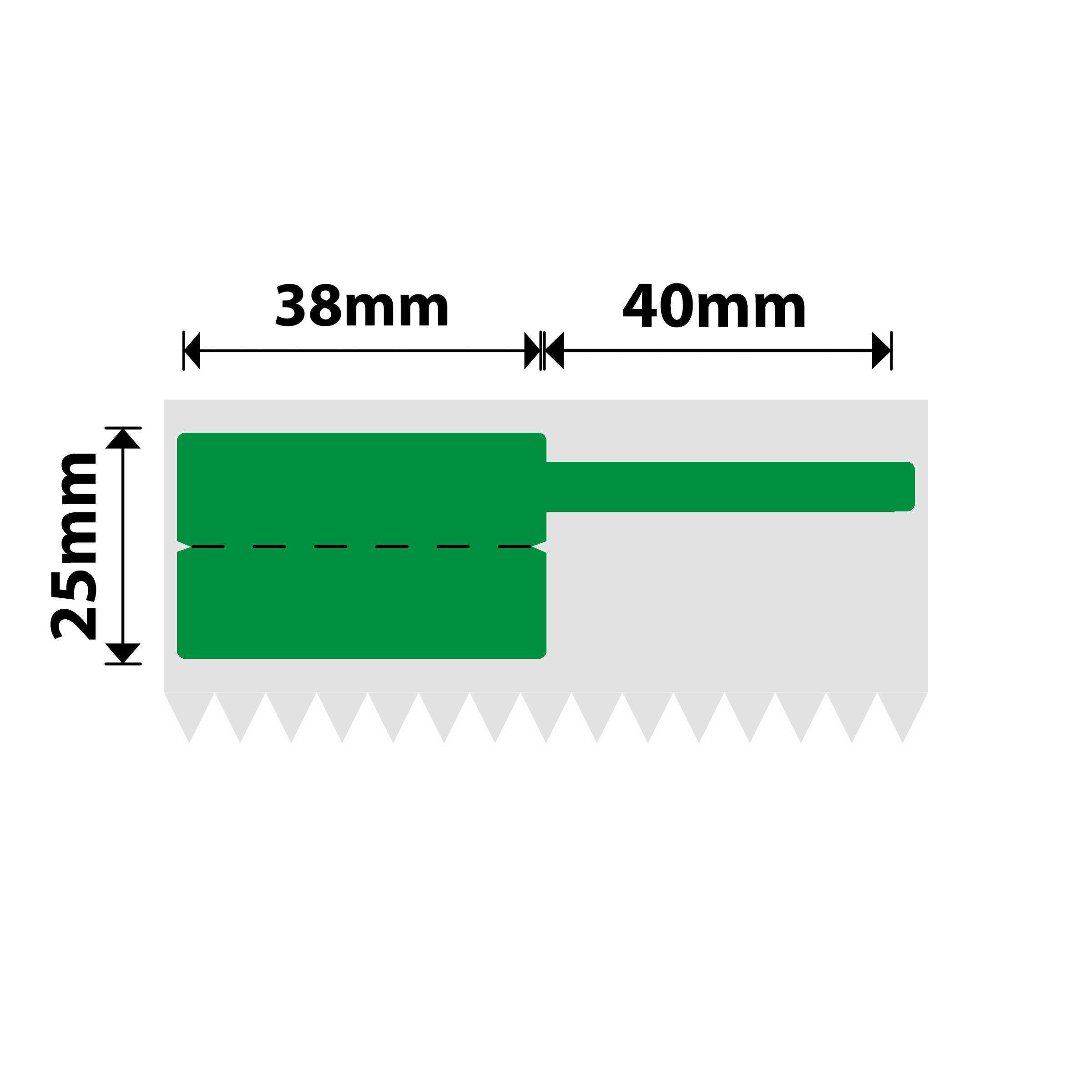 NB580 - NIIMBOT - K2 / K3 - T38X25+40 - 1,000 LABELS PER ROLL - GREEN CABLE