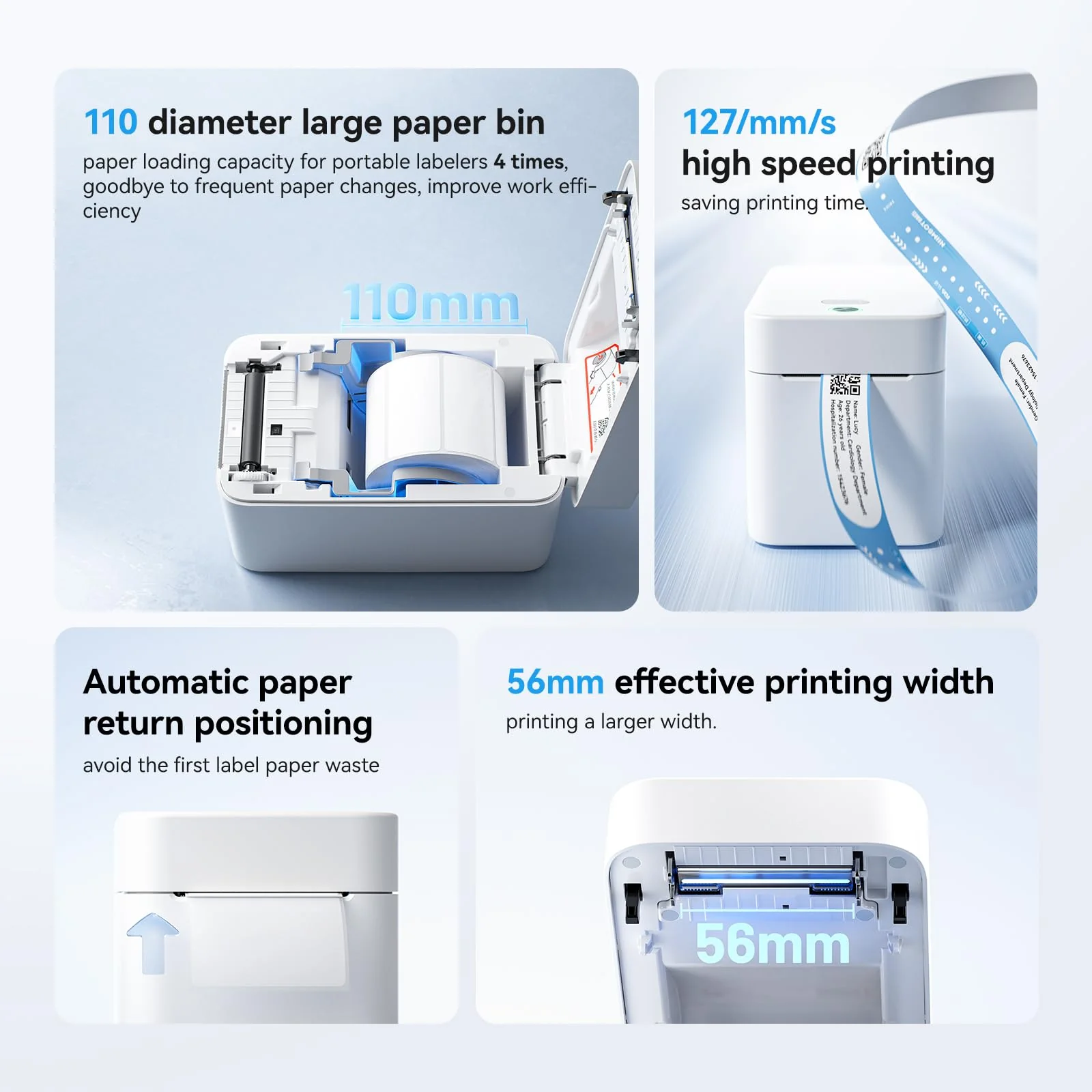 NB608 - NIIMBOT - K2 - DESKTOP THERMAL LABEL PRINTER INCL FREE LABEL ROLL (50X30MM)