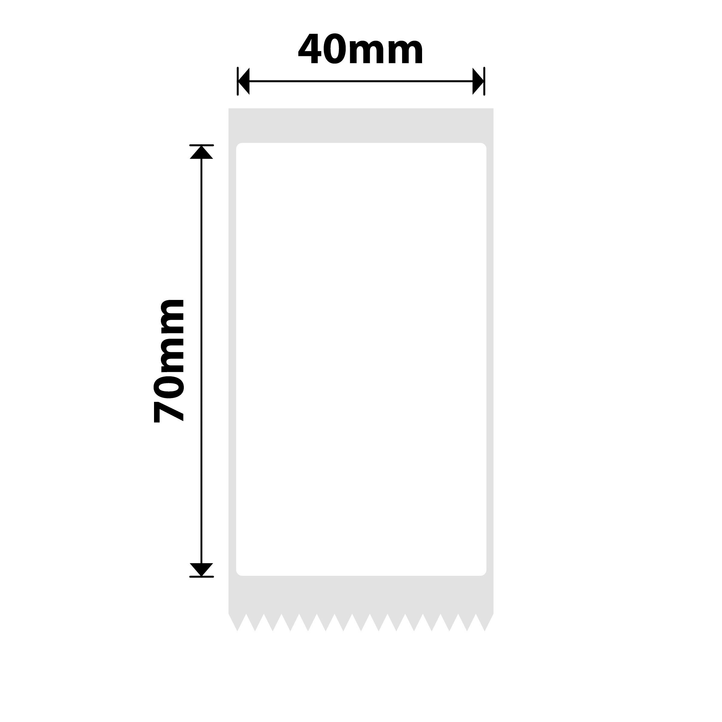NB614 - NIIMBOT - B1 / B21 / B3S - T40*70MM - 110 LABELS PER ROLL - WHITE