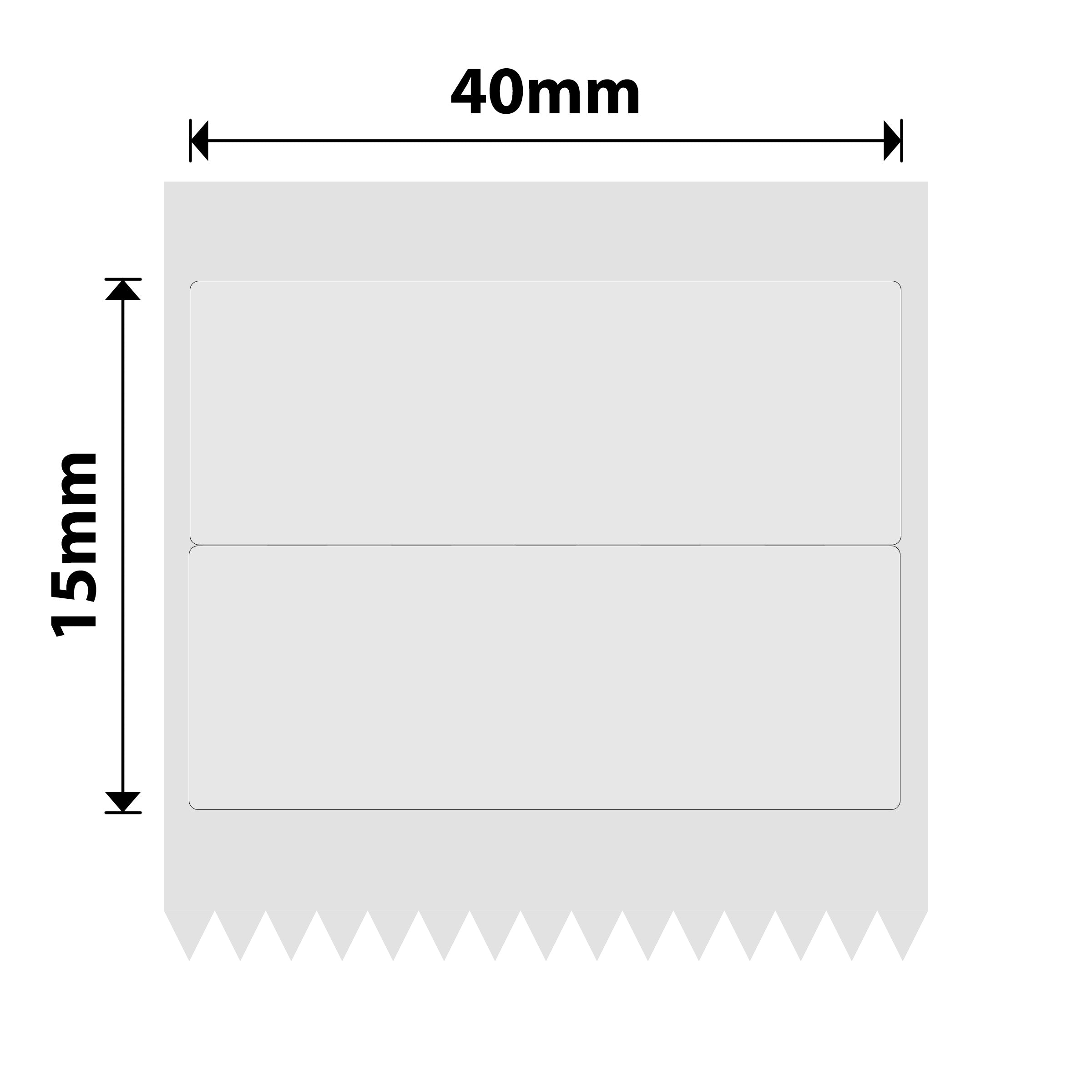NB615 - NIIMBOT - B1 / B21 / B3S - TT40*15MM/2R - 460 LABELS PER ROLL - TRANSPARENT
