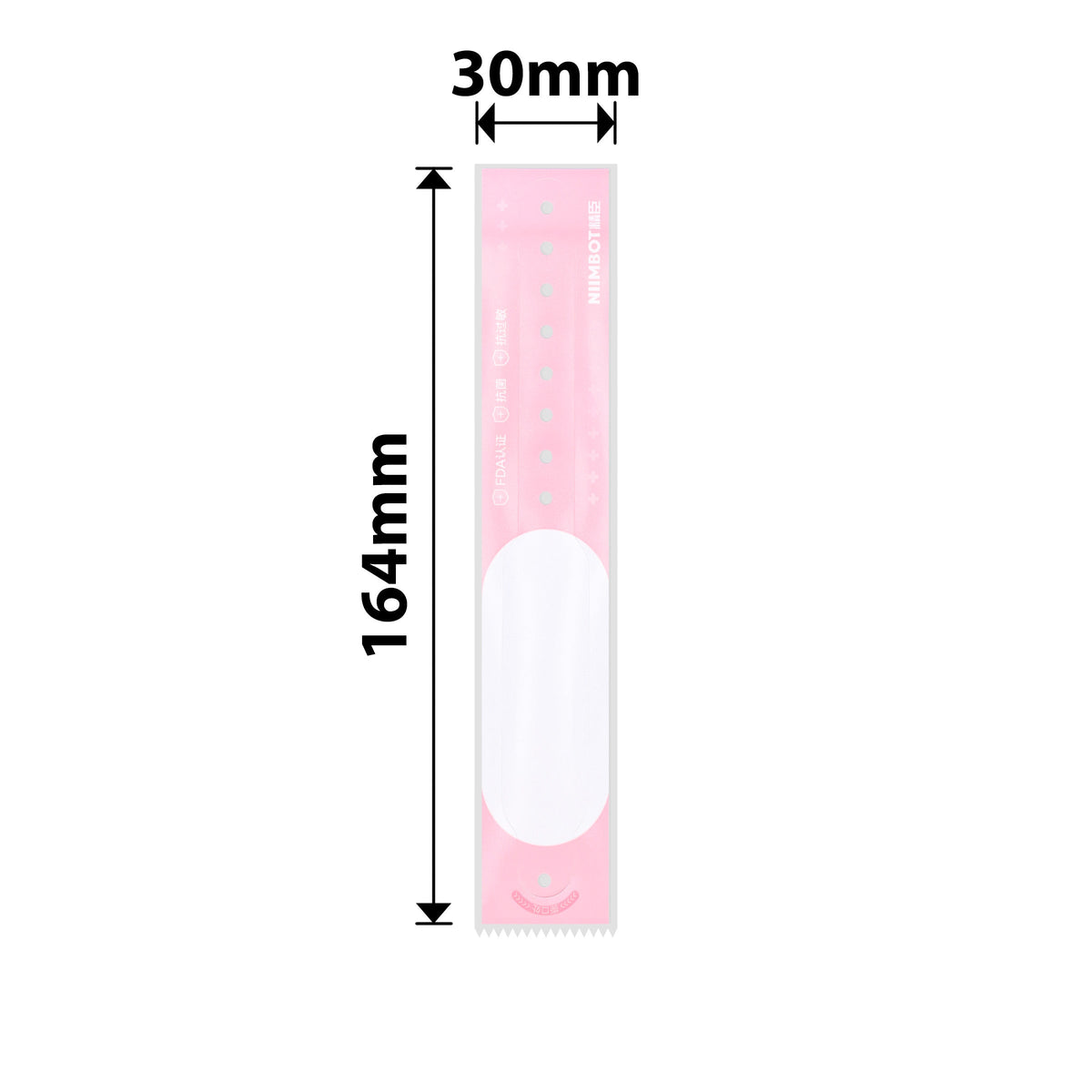 NIIMBOT - K Range - 30x164mm - 100 Newborn Pink Wristbands