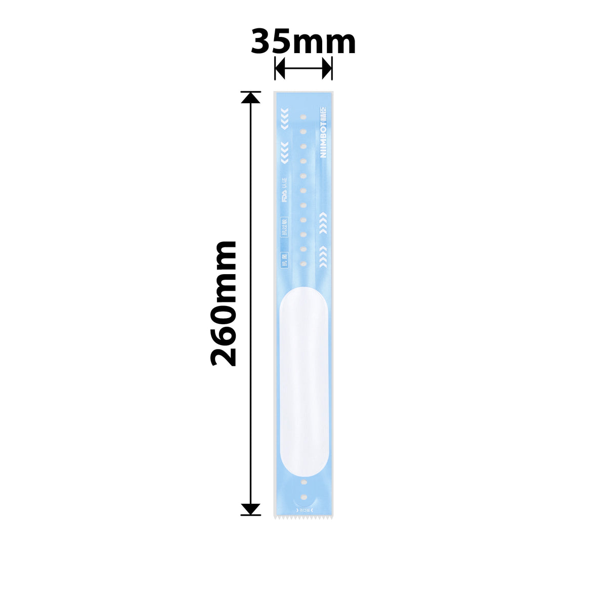 NIIMBOT - K Range - 35x260mm - 100 Adult Blue Wristbands