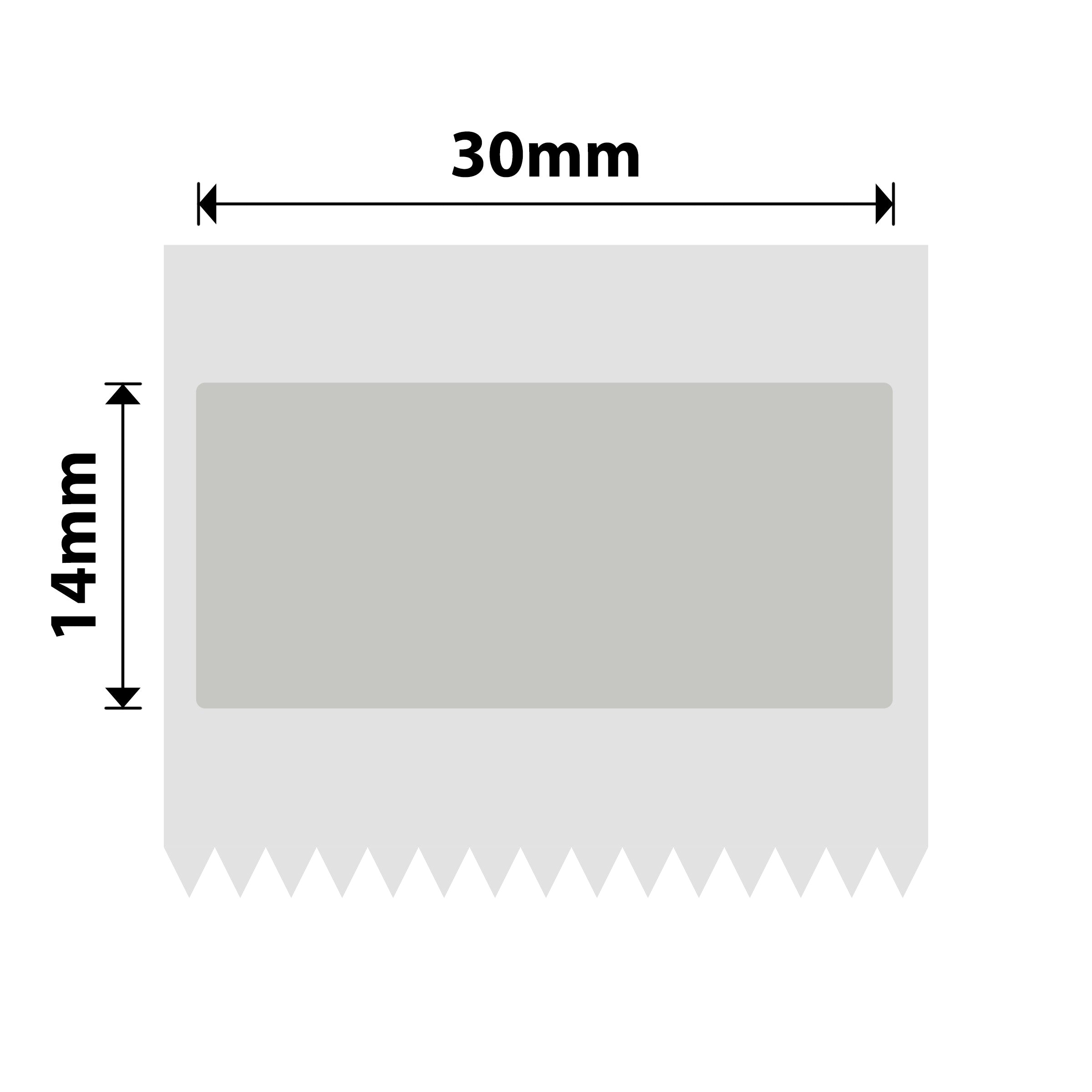 NIIMBOT - M Range - 30x14mm - Matte Silver - 375 Labels