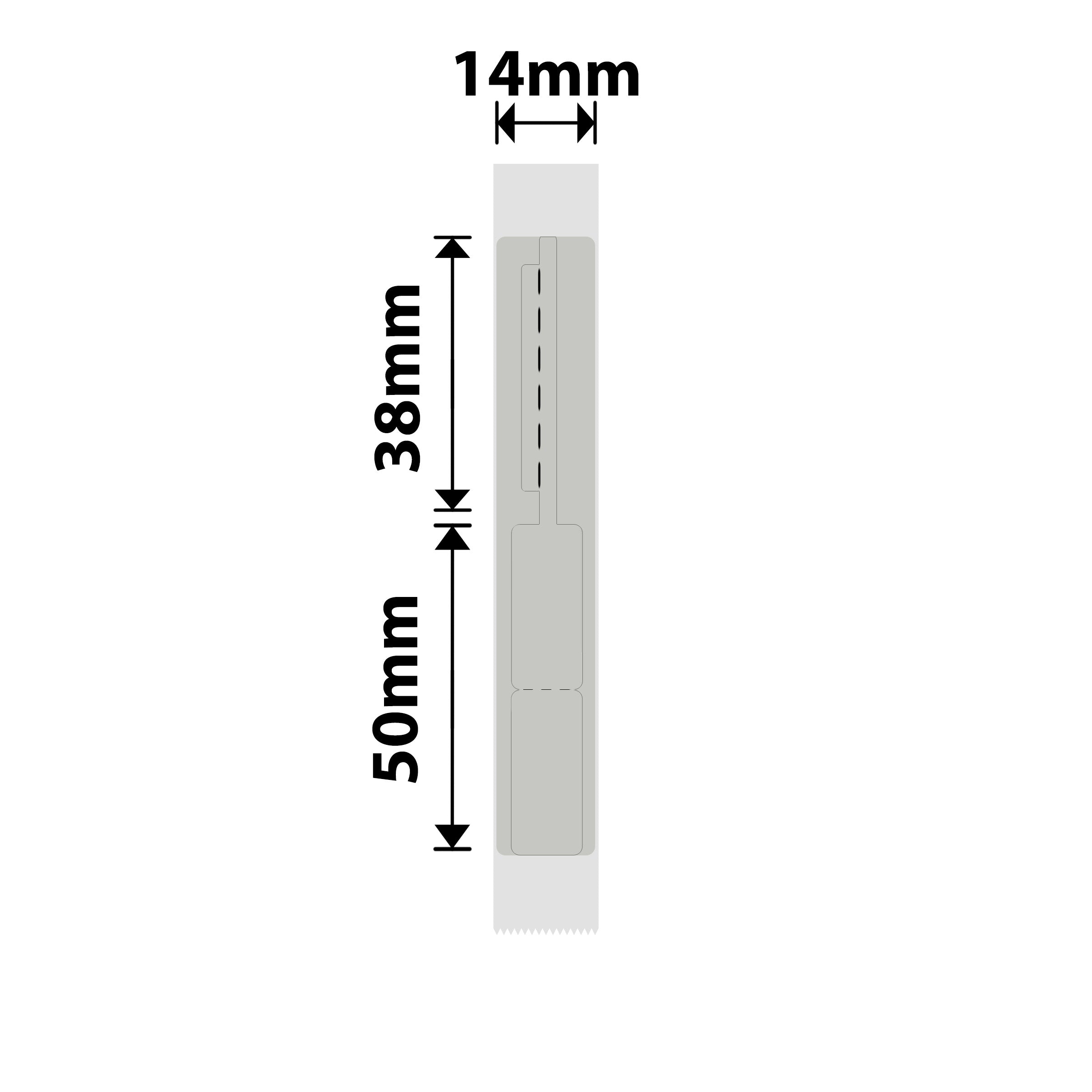 NB631 - Niimbot - N1 - 14x88mm - 75 Silver Void Jewellery Labels
