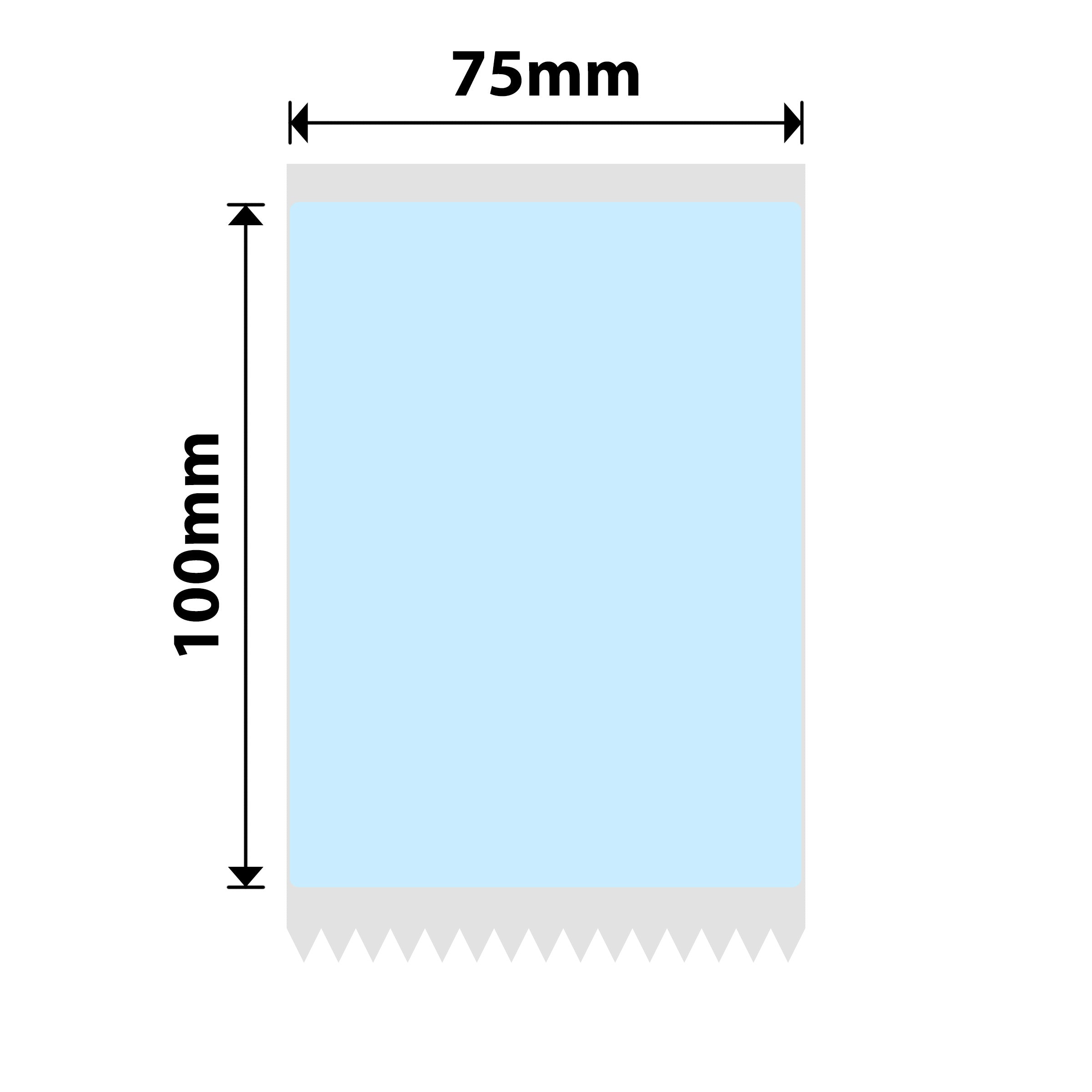 NIIMBOT - B Range - 75x100mm - Baby Blue - 75 Labels