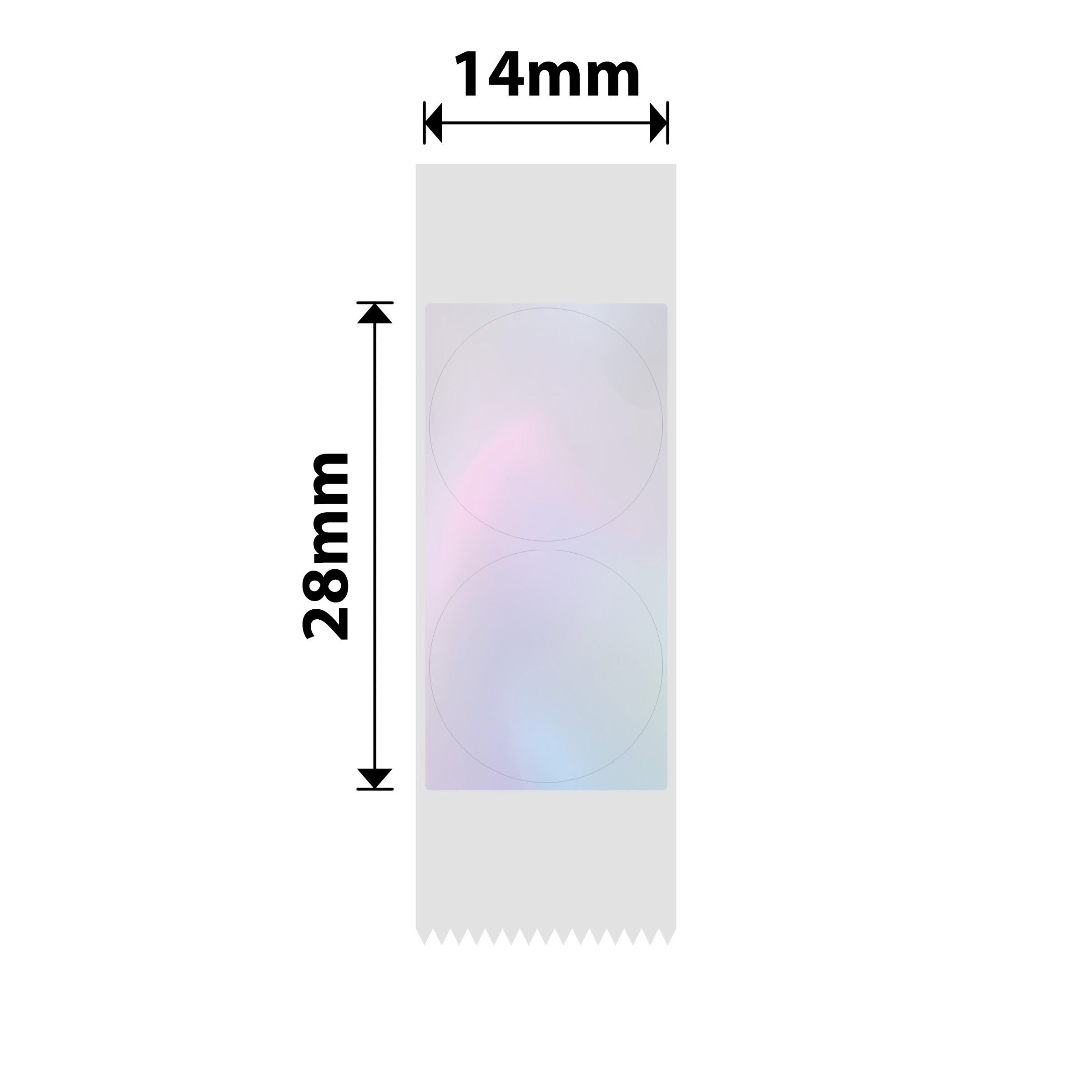 NB639 - NIIMBOT - D11 / D101 / D110 / H1S - TT14X28 - 205 LABELS PER ROLL - COLORFUL PINK TRANSPARENT - ROUND