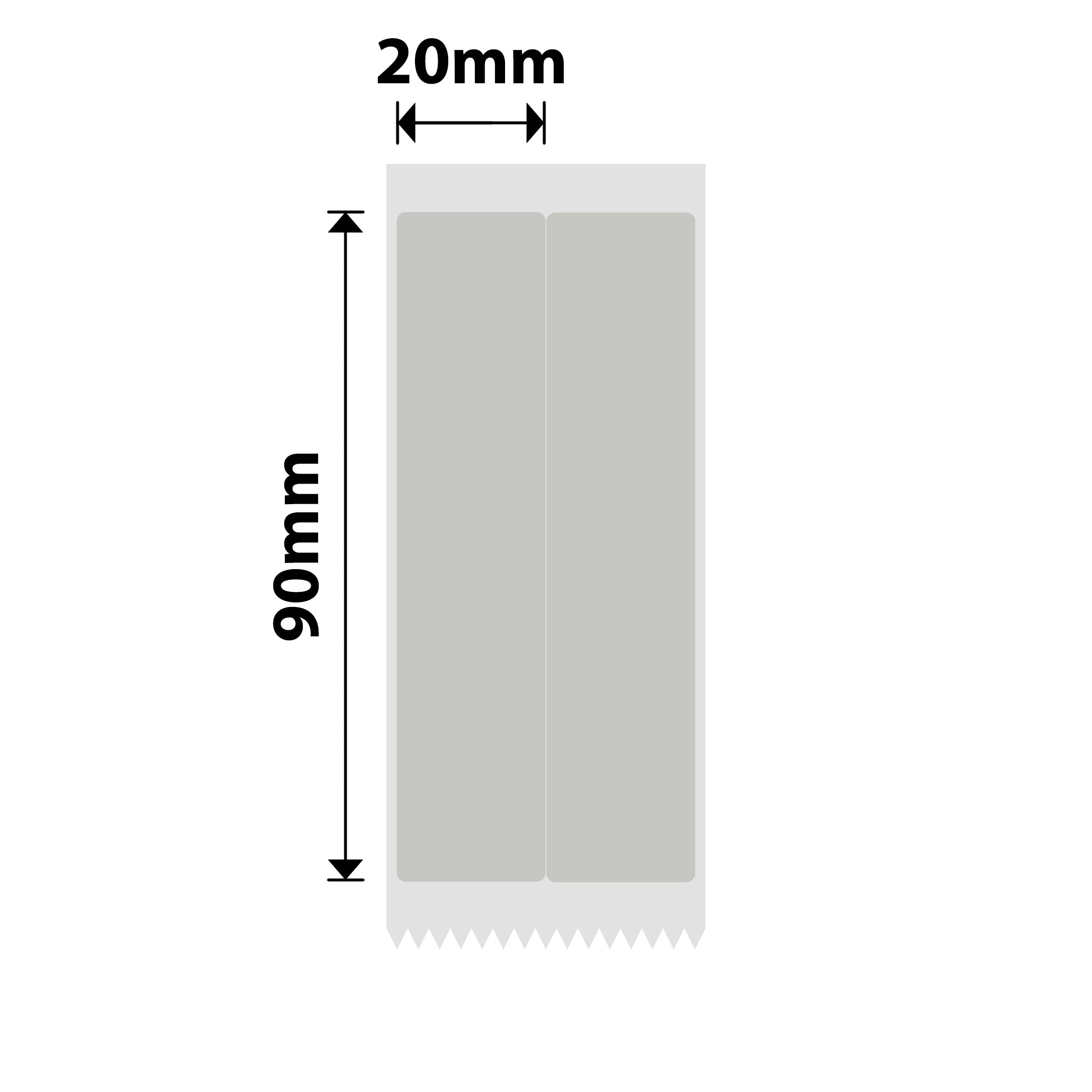 NB647 - NIIMBOT - B1 / B21 / B3S / B4 - 20X90/2L - 140 SILVER GREY BLUE TEXT ONLY LABELS