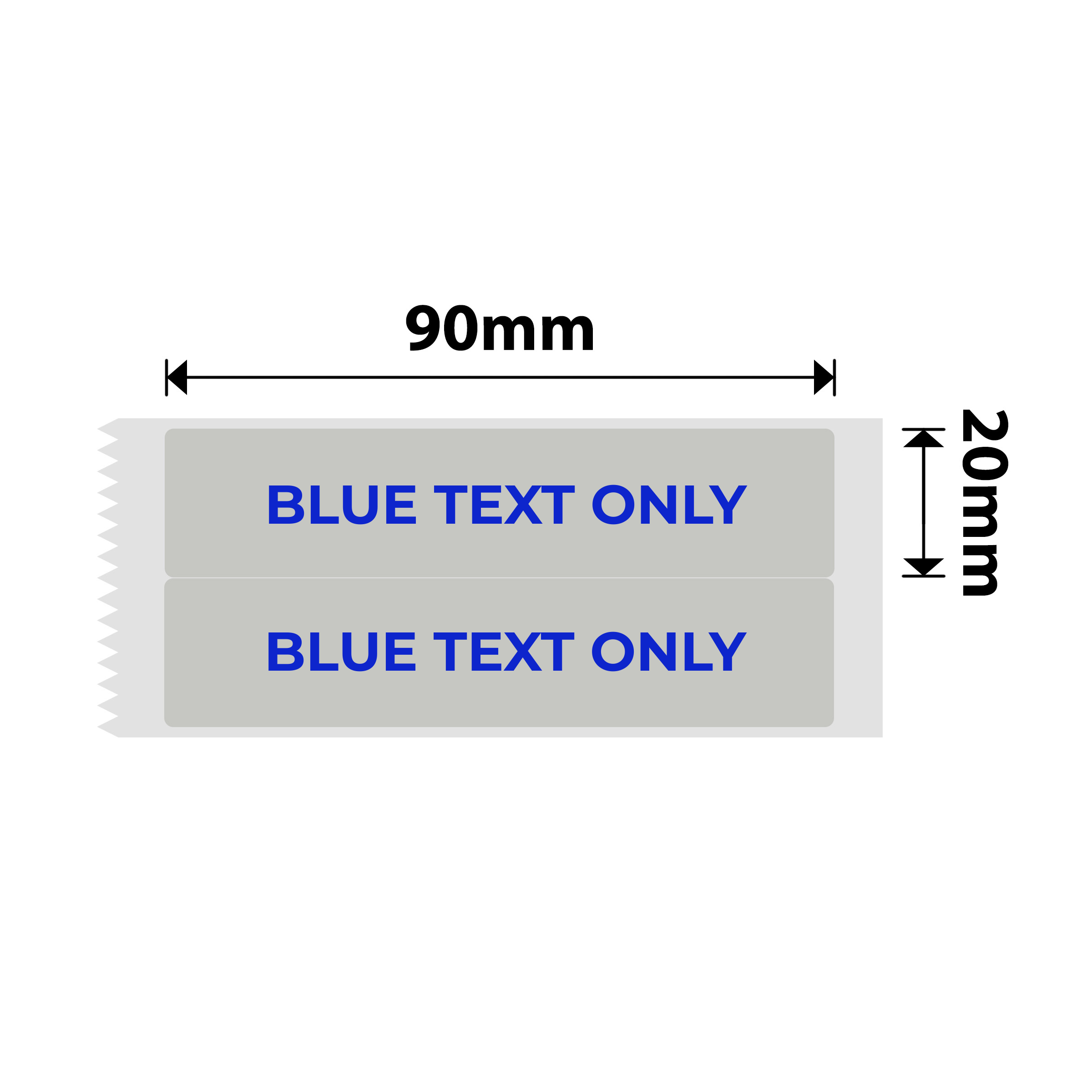 NIIMBOT - B Range - 20x90mm/2L - Silver Grey & Blue Text - 140 Labels
