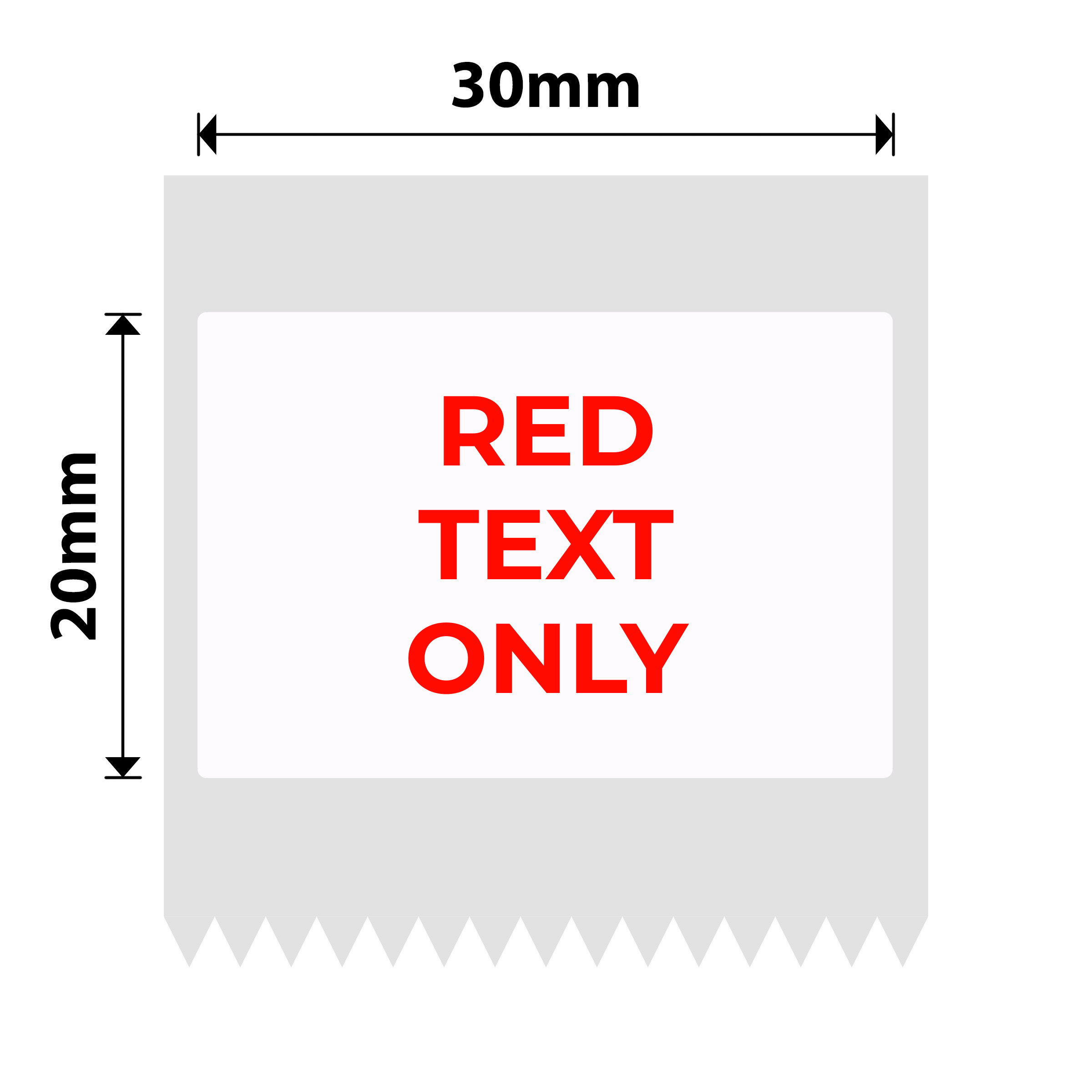 NB649 - Niimbot - B1 / B21 / B31 / B3S / B4 - 30x20mm - 315 White Red Text Only Labels