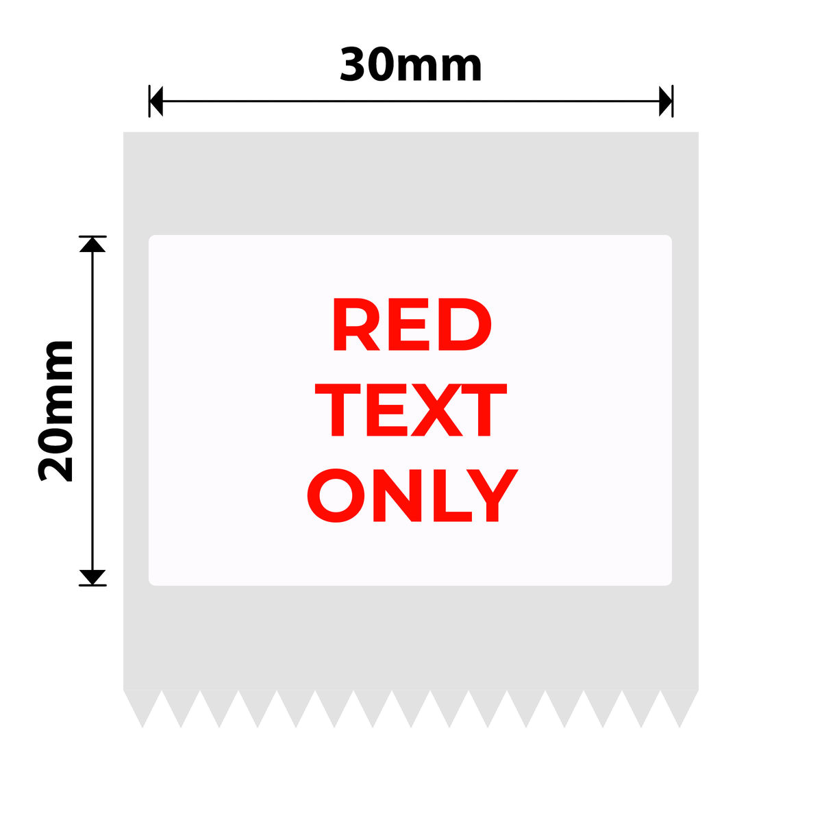 NIIMBOT - B Range - 30x20mm - White Red Text Only - 315 Labels