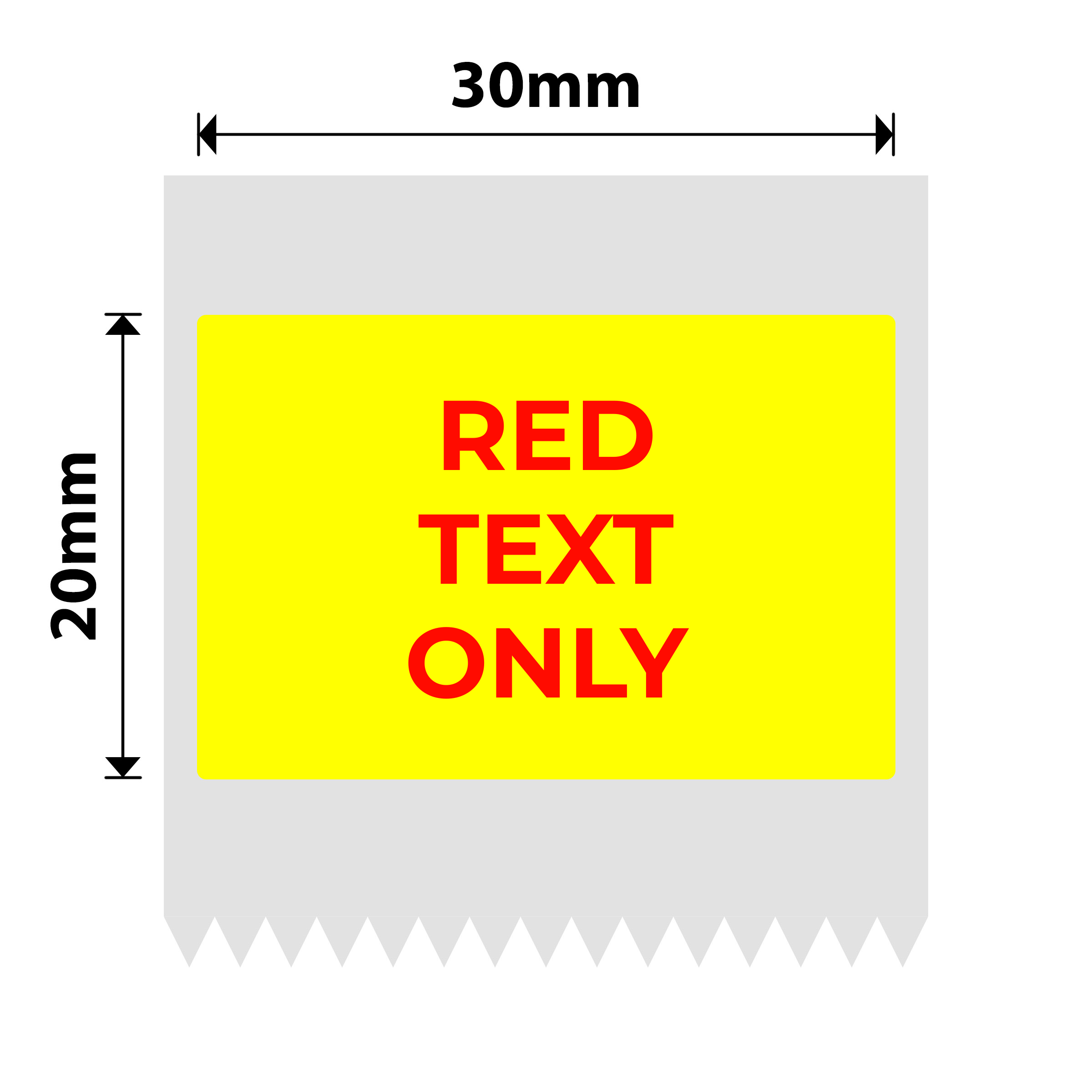 NIIMBOT - B Range - 30x20mm - Yellow Red Text Only - 315 Labels