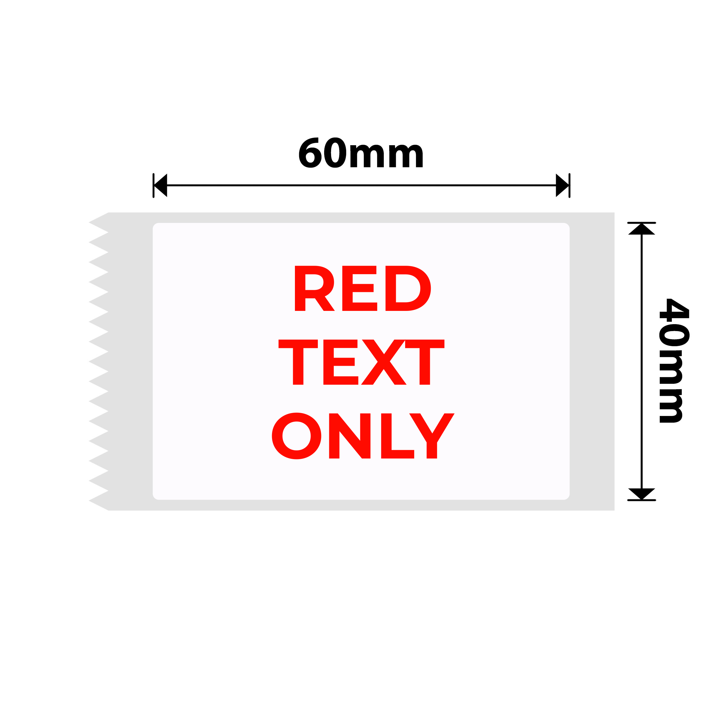 NB652 - Niimbot - B1 / B21 / B31 / B3S / B4 - 40x60mm - 125 White Labels Red Text Labels