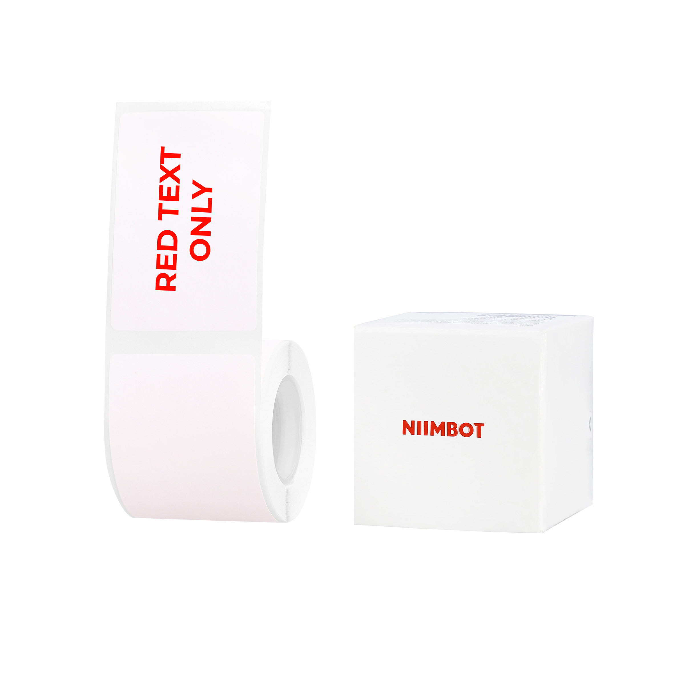 NB652 - Niimbot - B1 / B21 / B31 / B3S / B4 - 40x60mm - 125 White Labels Red Text Labels