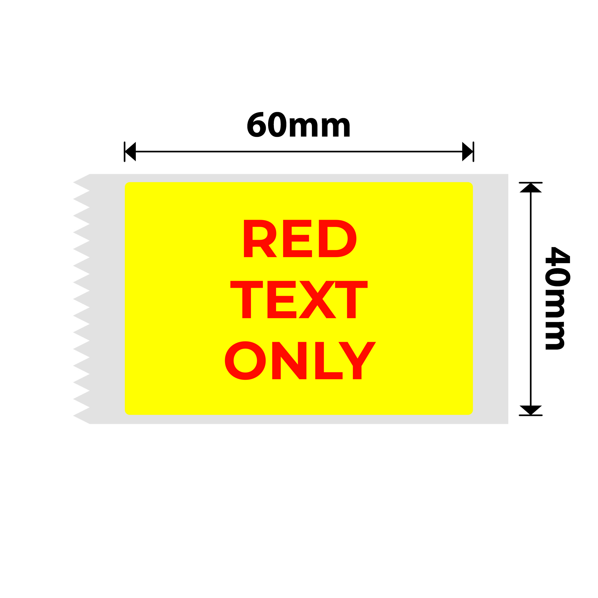 NIIMBOT - B Range - 40x60mm - Yellow Red Text Only - 125 Labels