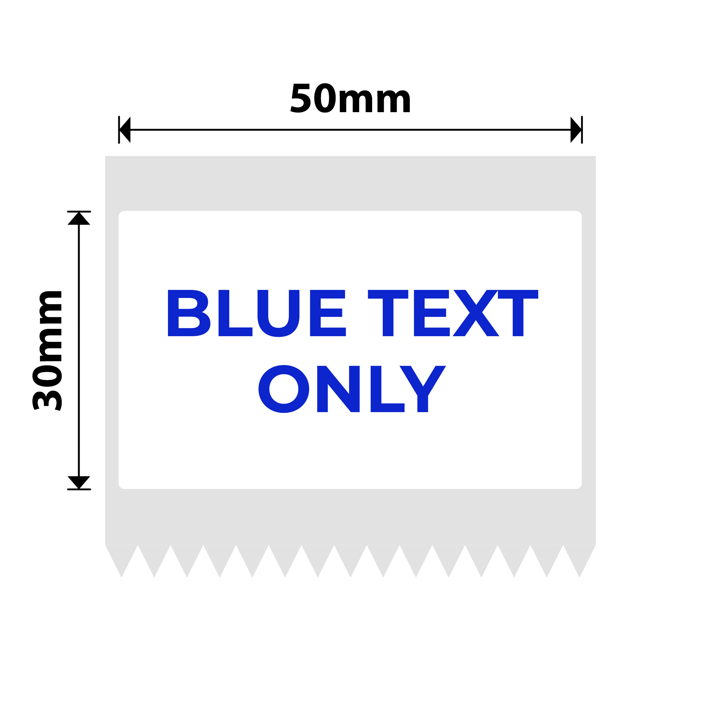NIIMBOT - B Range - 50x30mm - White Blue Text Only - 230 Labels