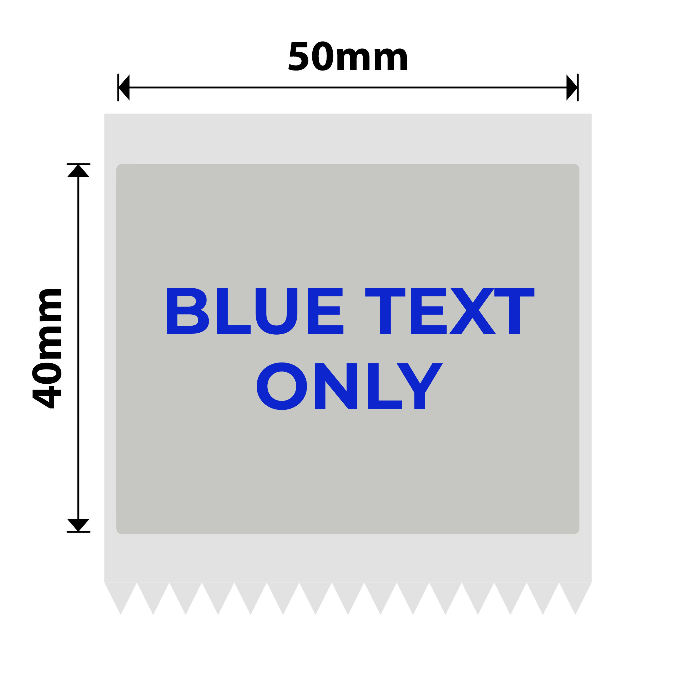 NIIMBOT - B Range - 50x40mm - Silver Grey Blue Text Only - 150 Labels