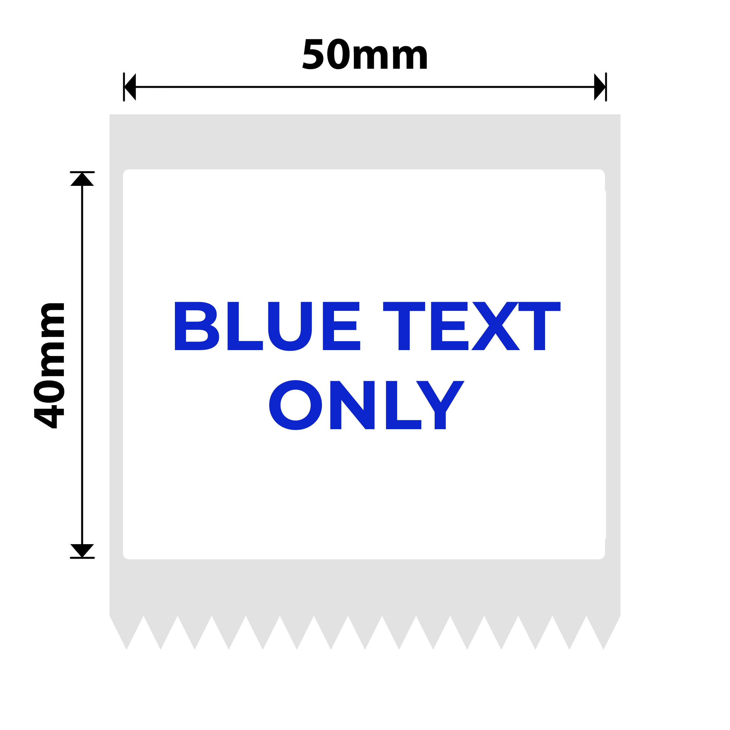NIIMBOT - B Range - 50x40mm - White Blue Text Only - 180 Labels