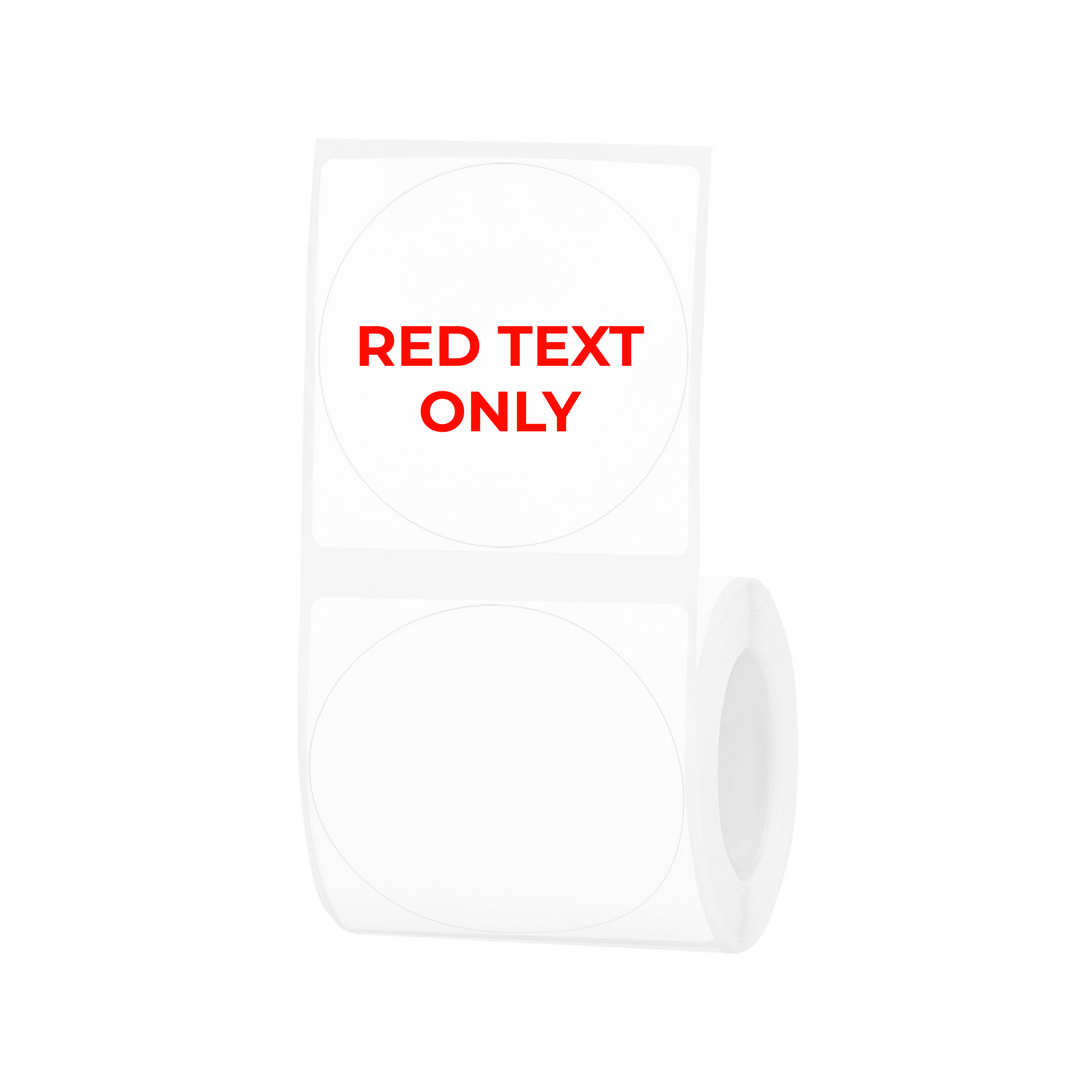 NIIMBOT - B Range - 50x50mm - White Round Red Text Only - 145 Labels