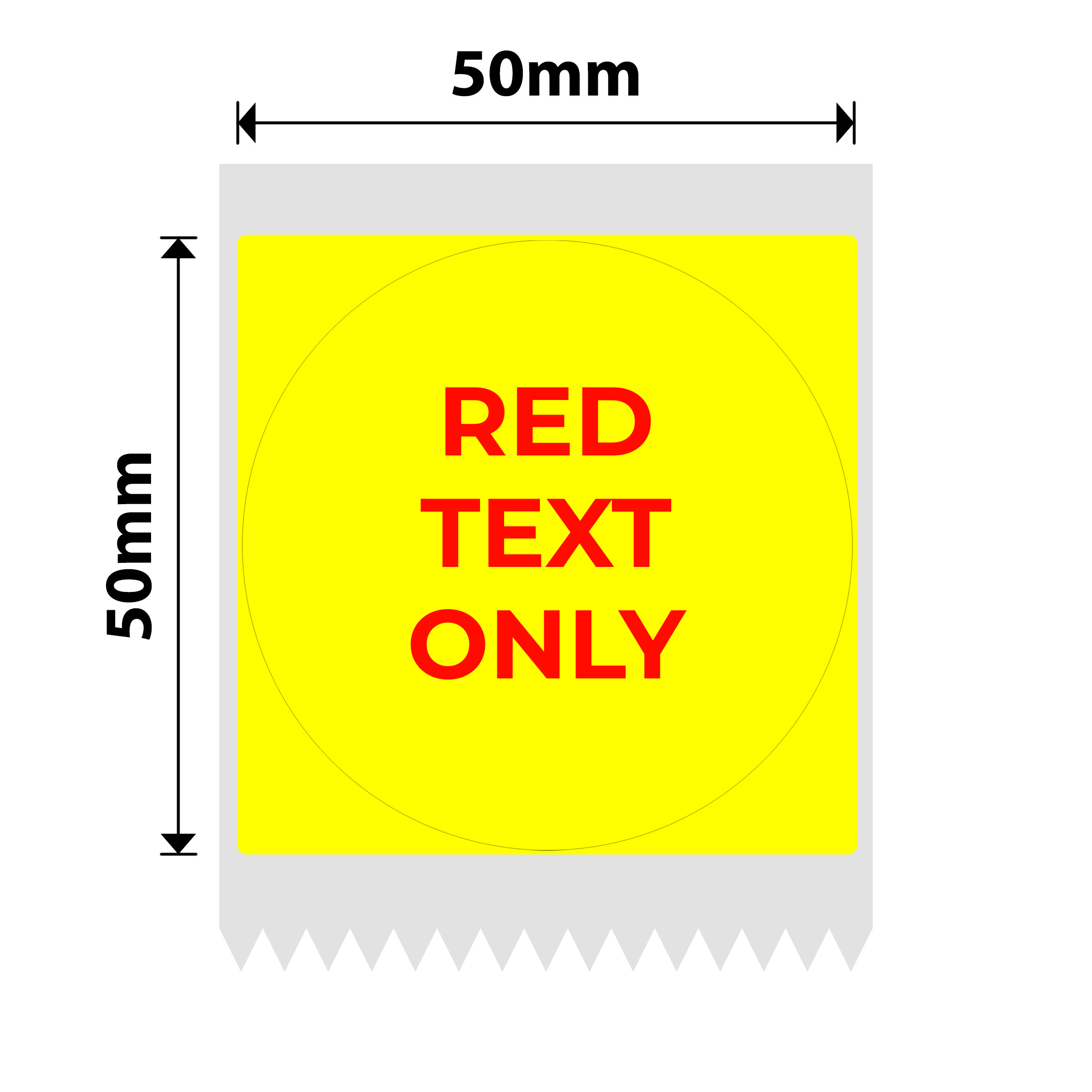 NIIMBOT - B Range - 50x50mm - Yellow Round Red Text Only - 145 Labels