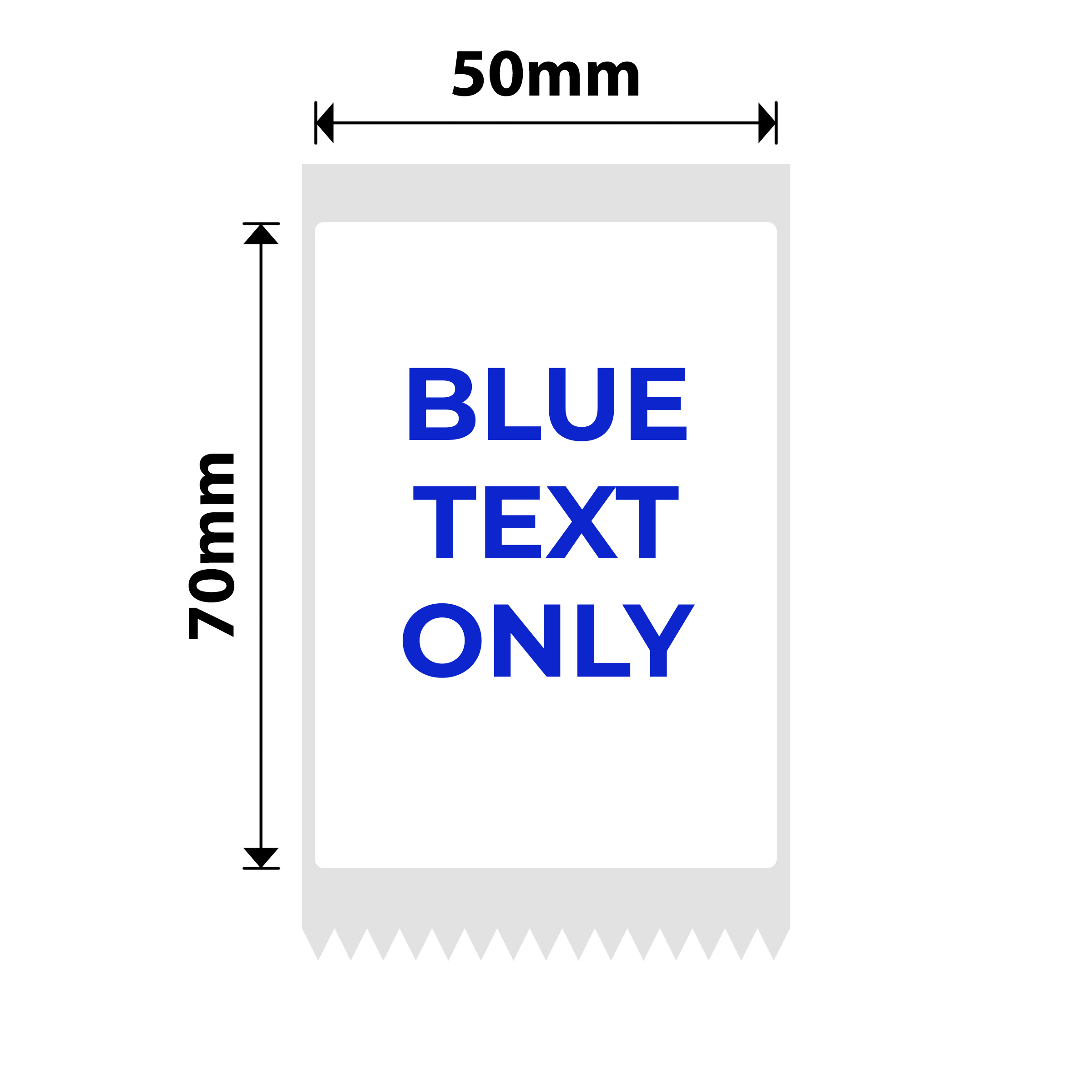 NIIMBOT - B Range - 50x70mm - White Blue Text - 105 Labels