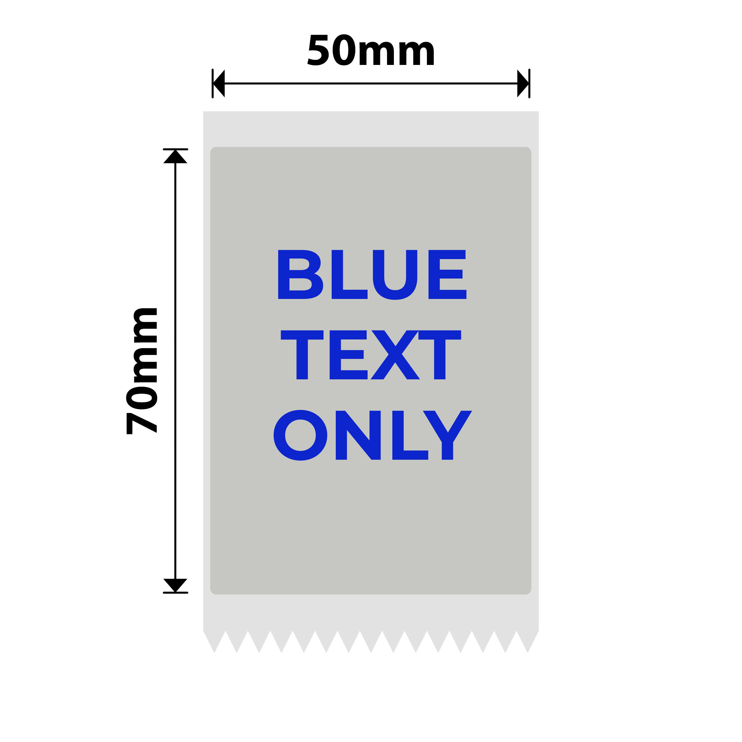 NIIMBOT - B Range - 50x70mm - Silver Grey Blue Text - 90 Labels