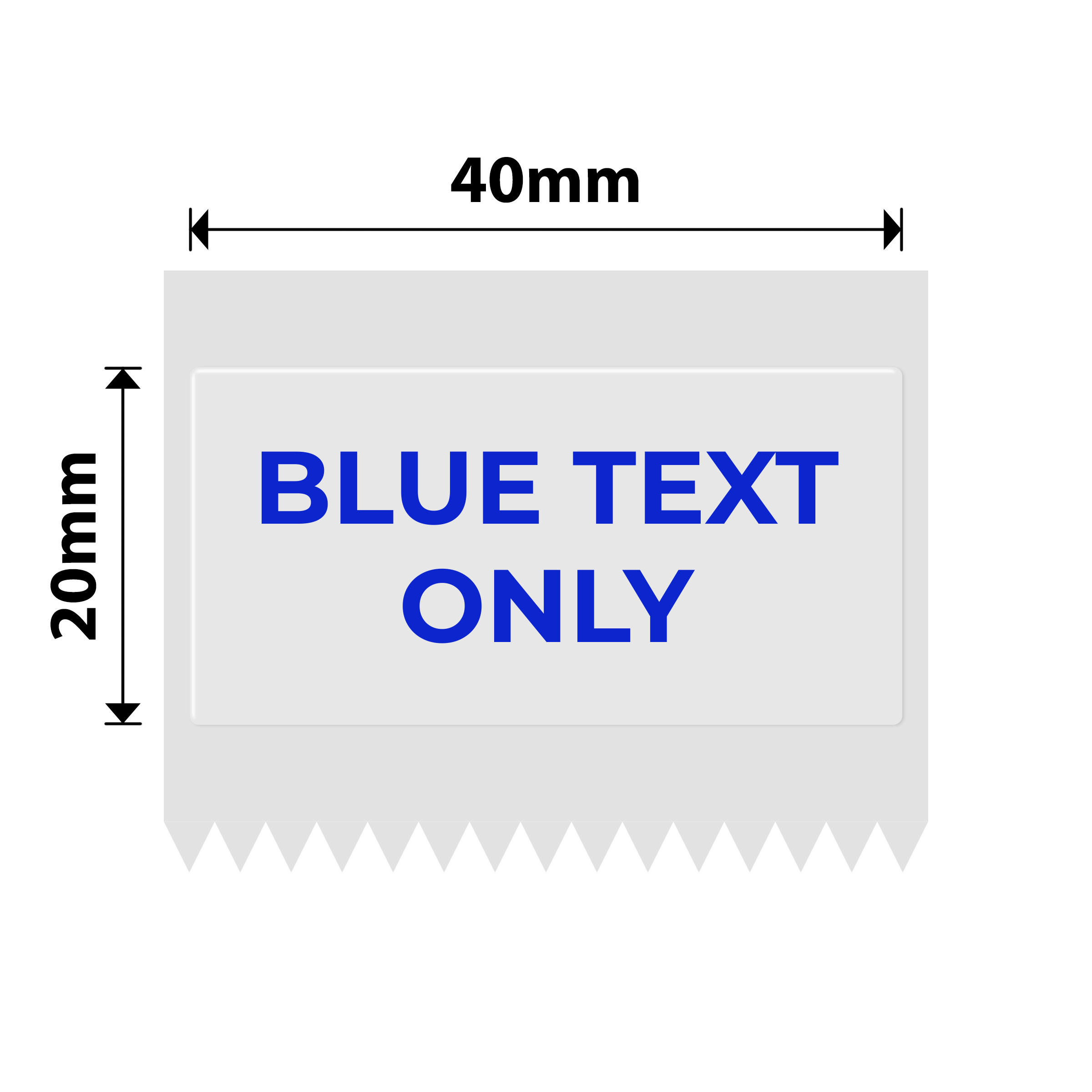 NIIMBOT - B Range - 40x20mm - Transparent Blue Text Only - 315 Labels
