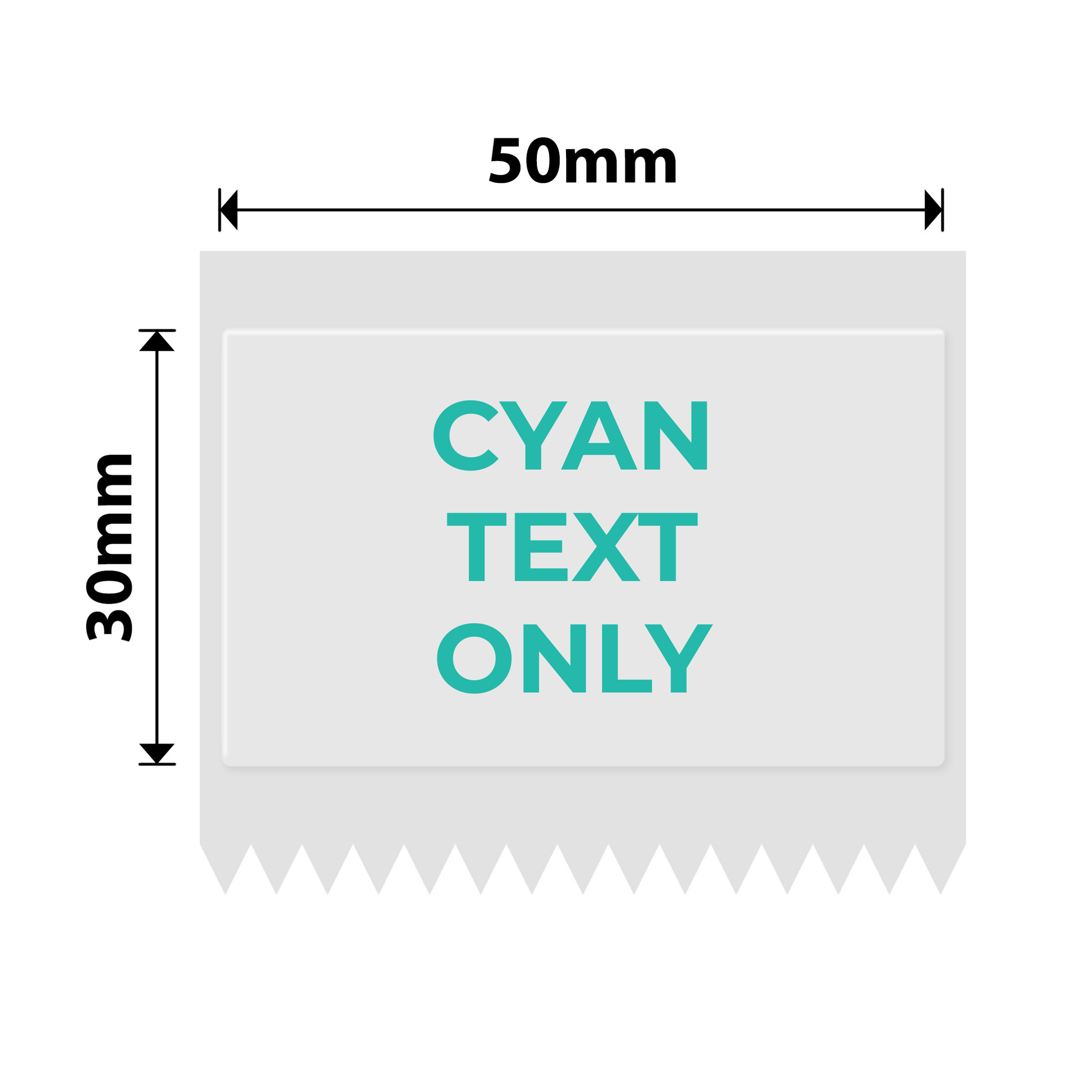 NB664 - NIIMBOT - B1 / B21 / B3S / B4 - TT50X30 - 230 LABELS PER ROLL - TRANSPARENT - CYAN TEXT ONLY - RECTANGLE