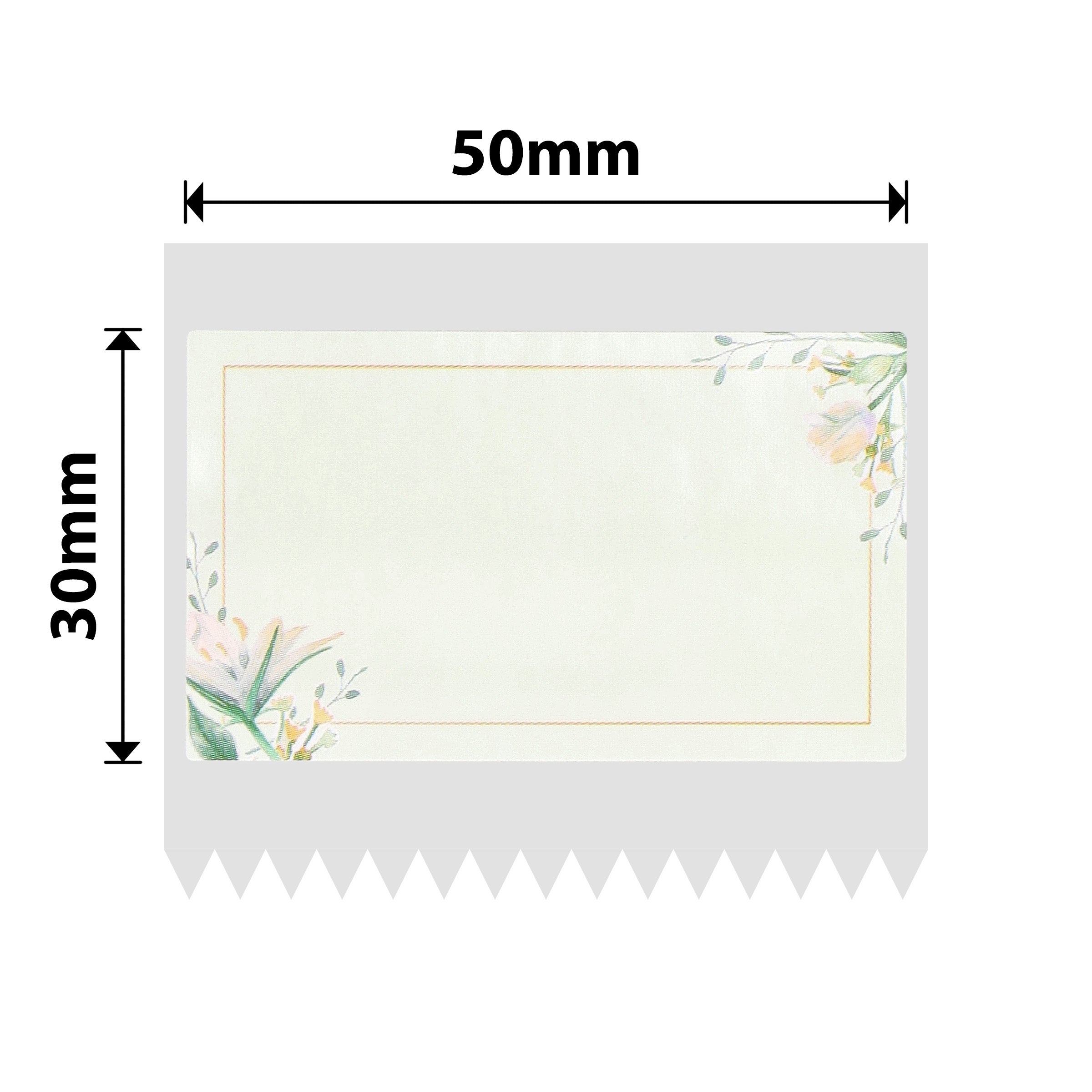 NIIMBOT - B Range - 50x30mm - White Flower - 230 Labels