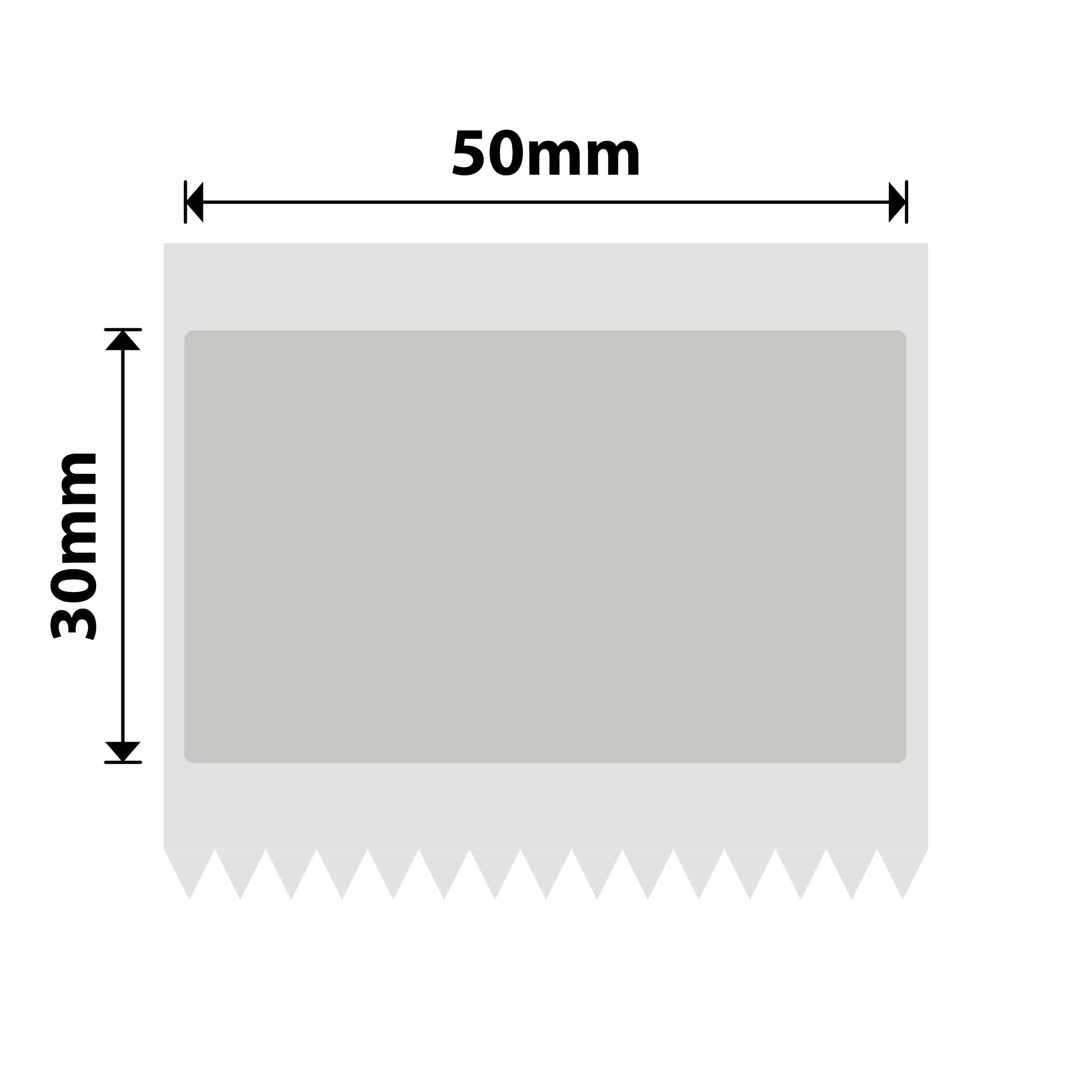 NIIMBOT - B Range - 50x30mm - Silver Transparent - 230 Labels