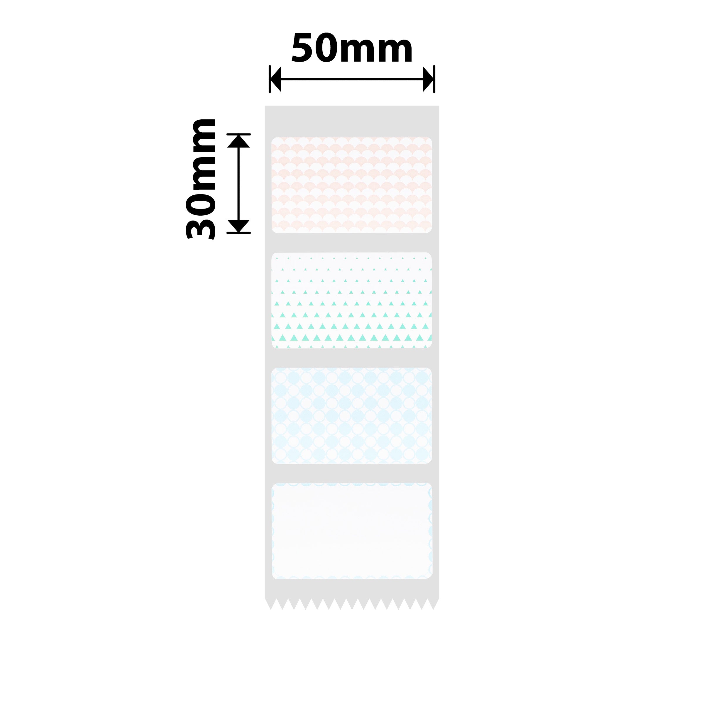 NB676 - NIIMBOT - B1 / B21 / B3S / B4 - T50X30 - 230 LABELS - FOUR - COLOR BACKGROUND